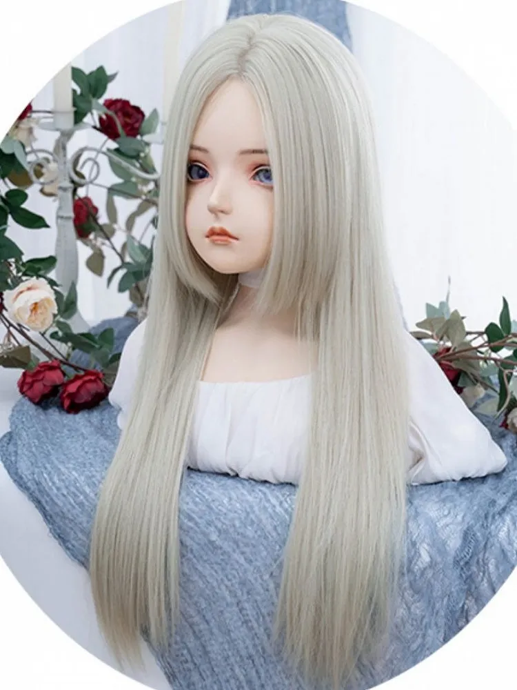 Blonde Hime Cut Long Straight Synthetic Wig