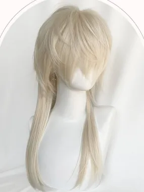 Blonde Long Straight Synthetic Wig With Bangs