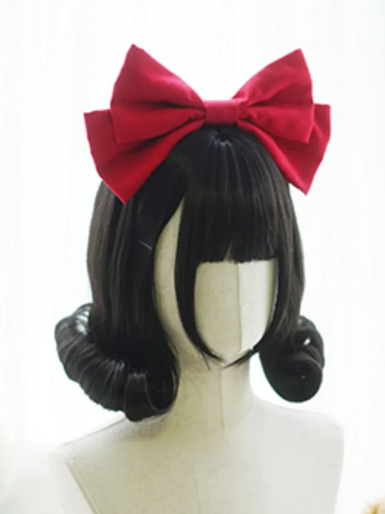 Blonde/Black Short Wig With Full Bangs