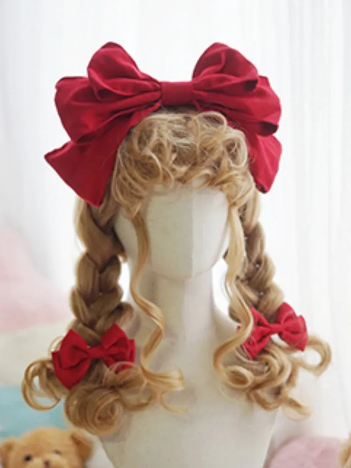 Blonde/White/Brown/Pink/Light Blonde Long Wavy Wig With Curly Bangs