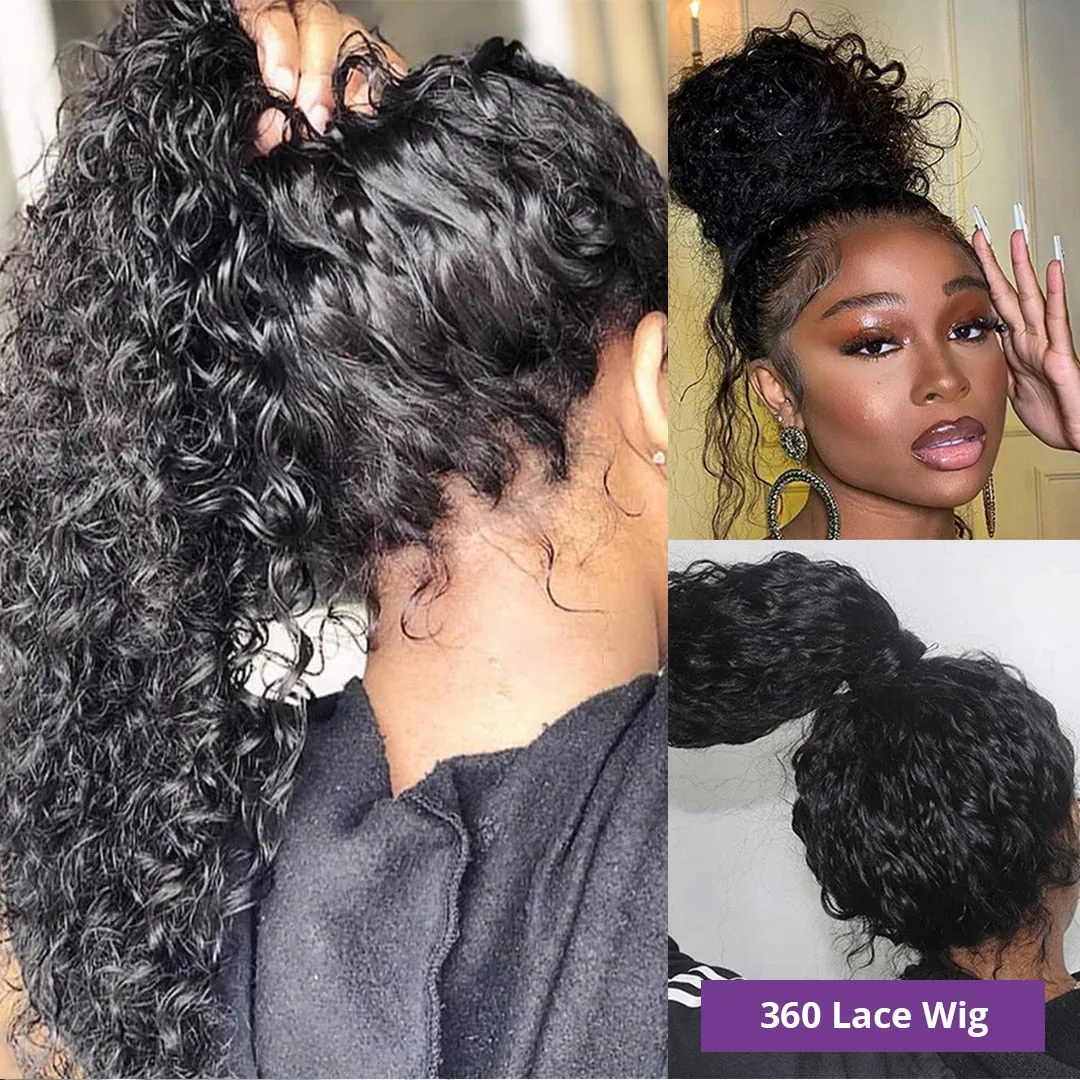 Brazilian 360 HD Deep Wave & Water Wave Lace Front Human Hair Wigs for Black Women