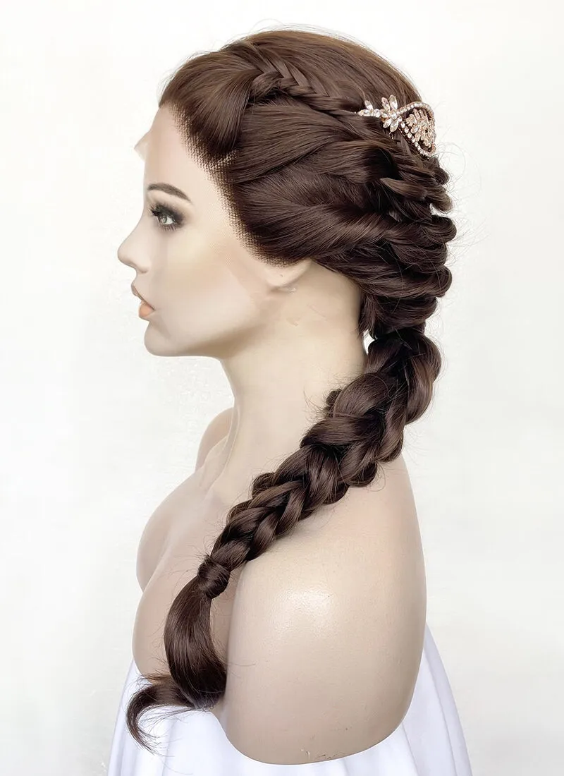 Brunette Braided Lace Front Synthetic Wig LF2139