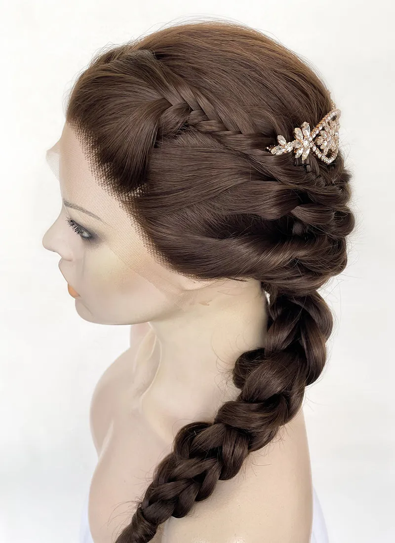Brunette Braided Lace Front Synthetic Wig LF2139