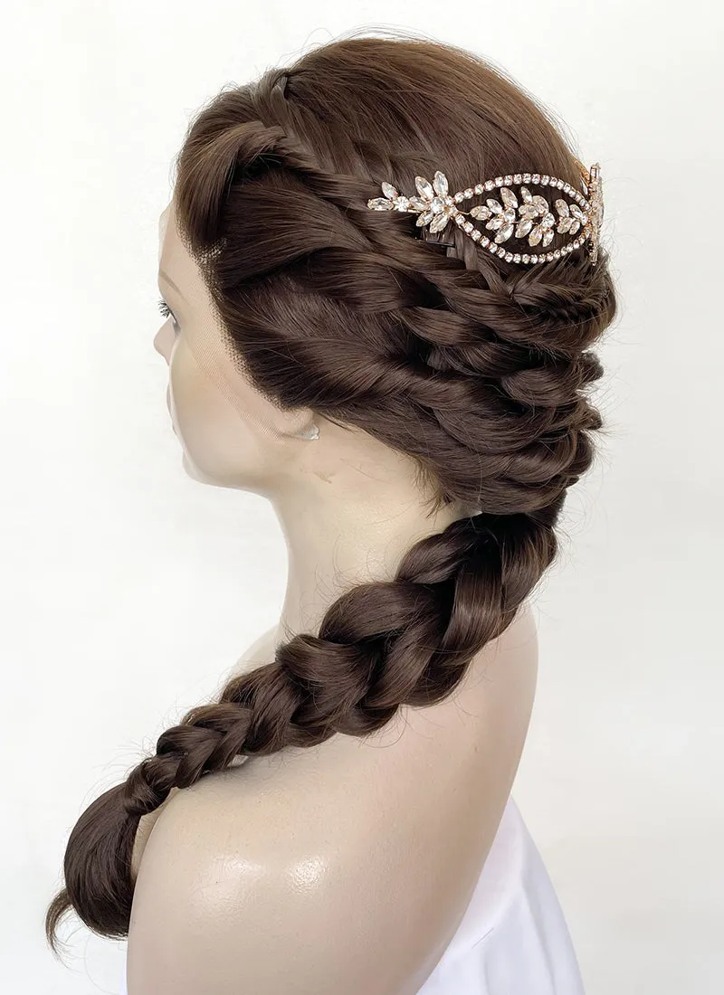 Brunette Braided Lace Front Synthetic Wig LF2139