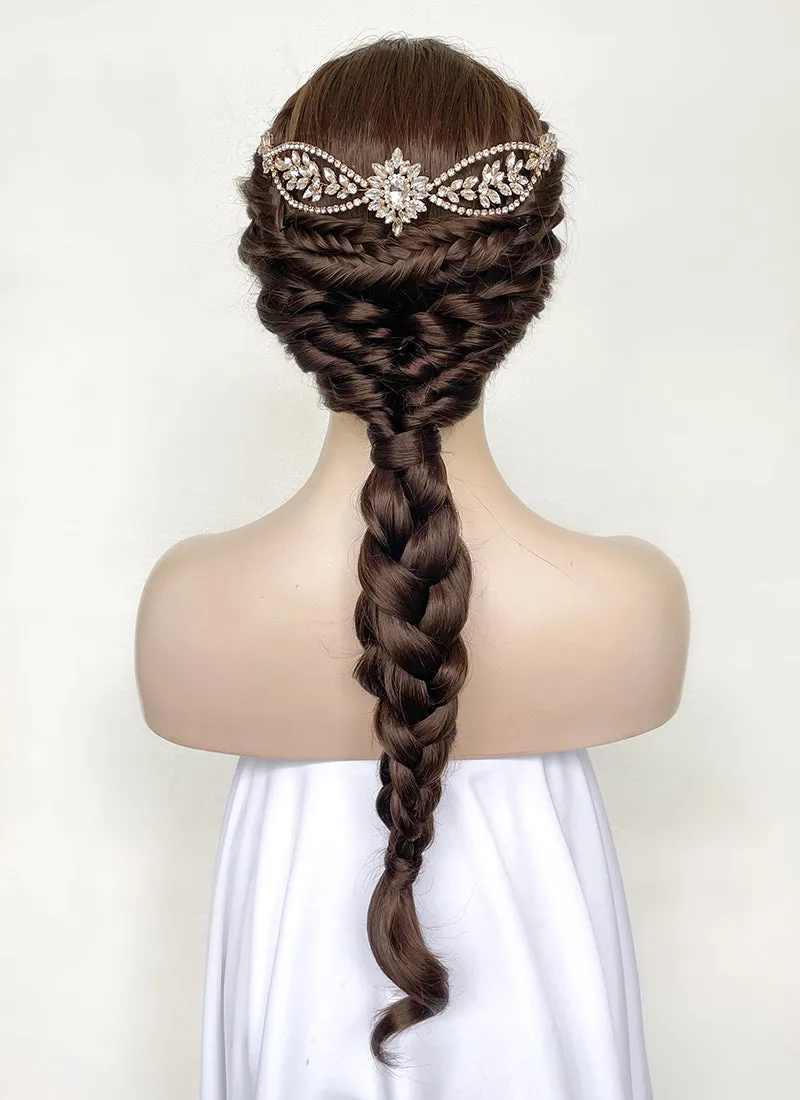 Brunette Braided Lace Front Synthetic Wig LF2139