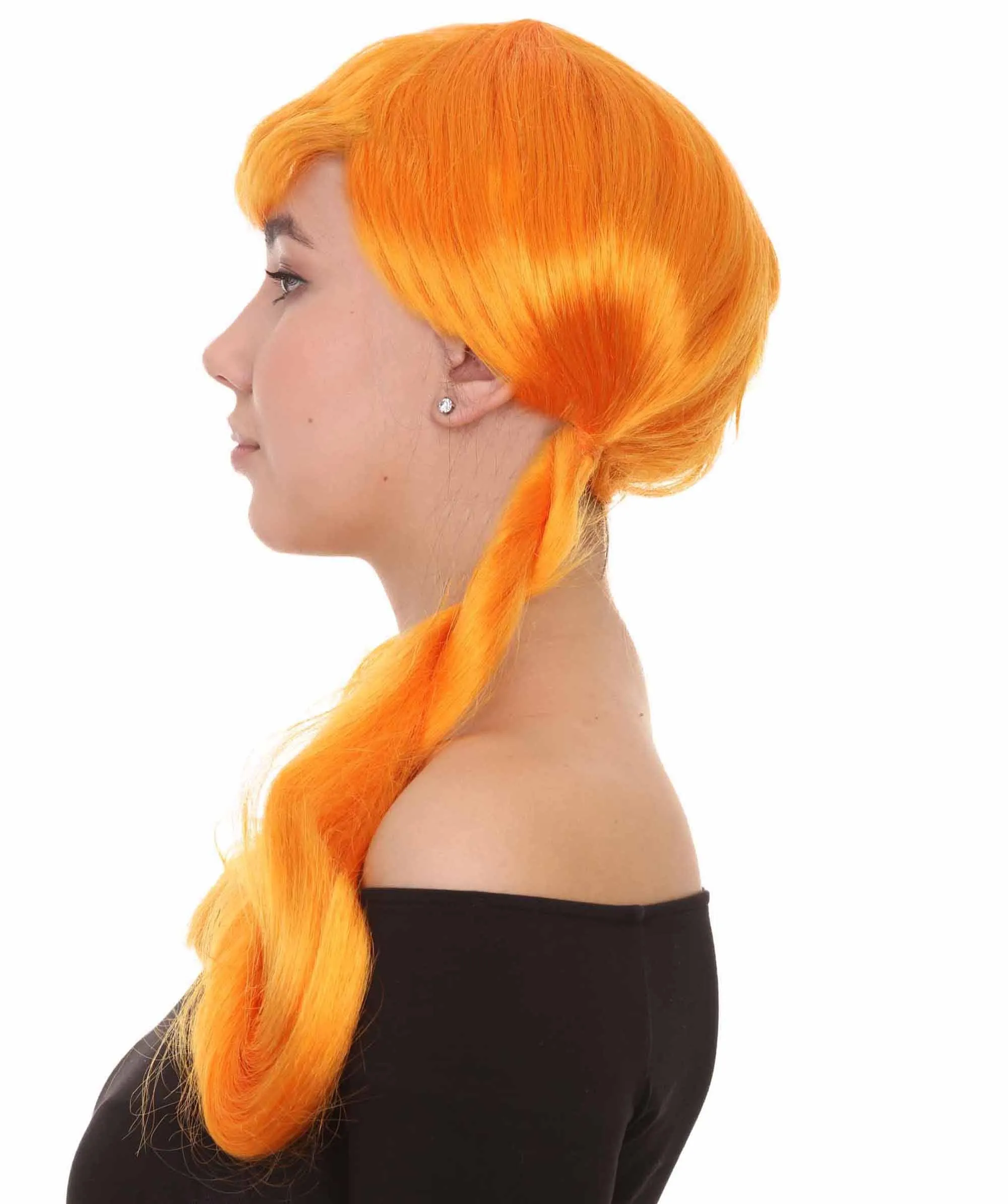 Candy Girl Orange Womens Wig | Party Event Ready Cosplay Halloween Wig | Premium Breathable Capless Cap