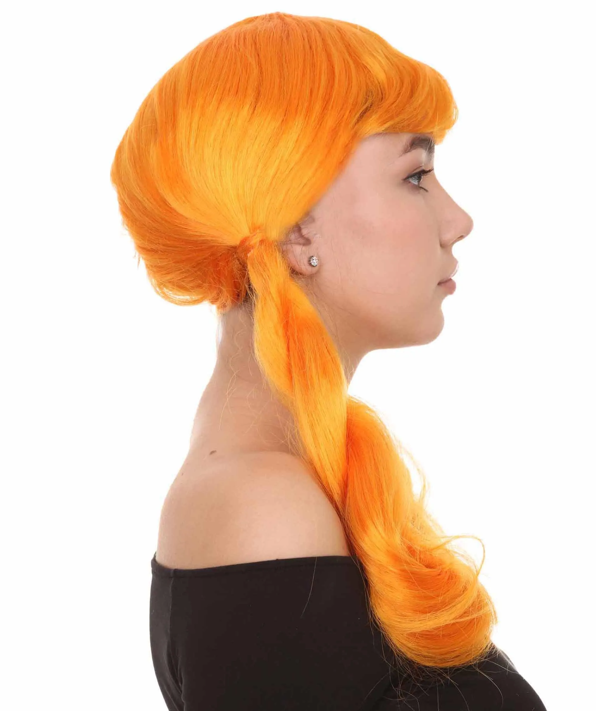Candy Girl Orange Womens Wig | Party Event Ready Cosplay Halloween Wig | Premium Breathable Capless Cap