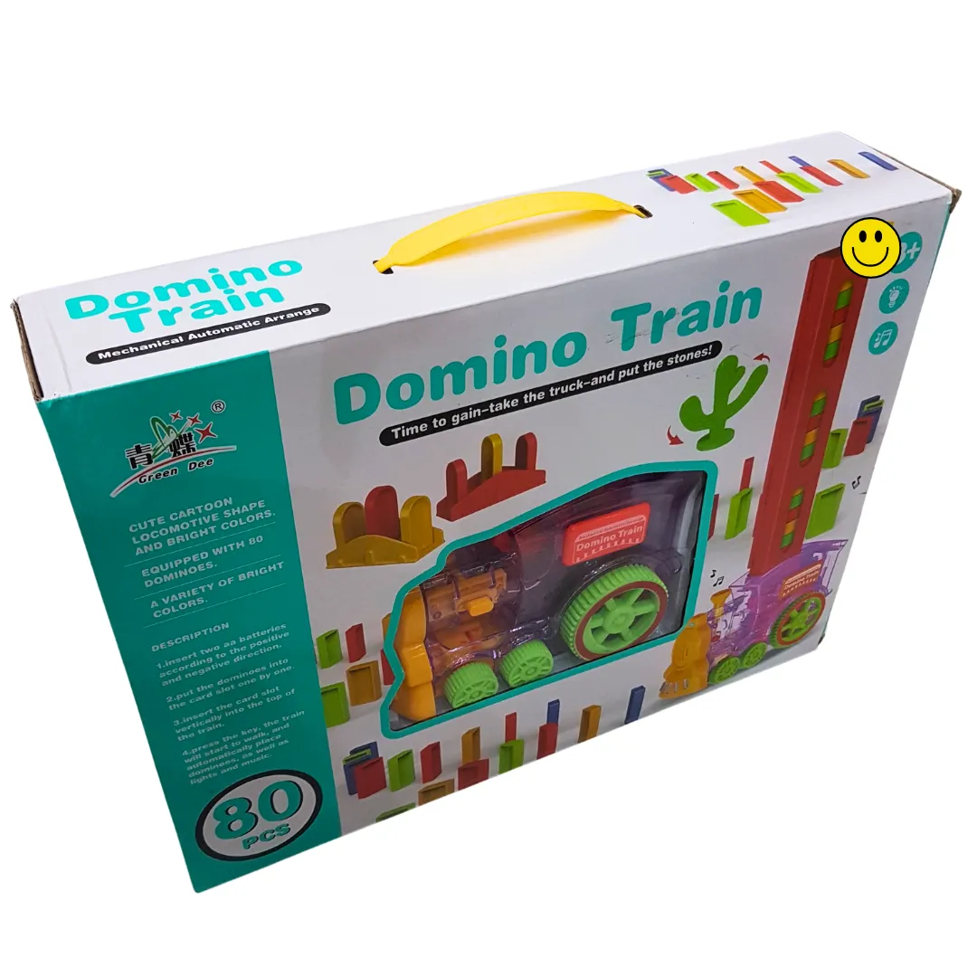 Cartoon-Themed Domino Train Set - Fun and Learning for Preschoolers