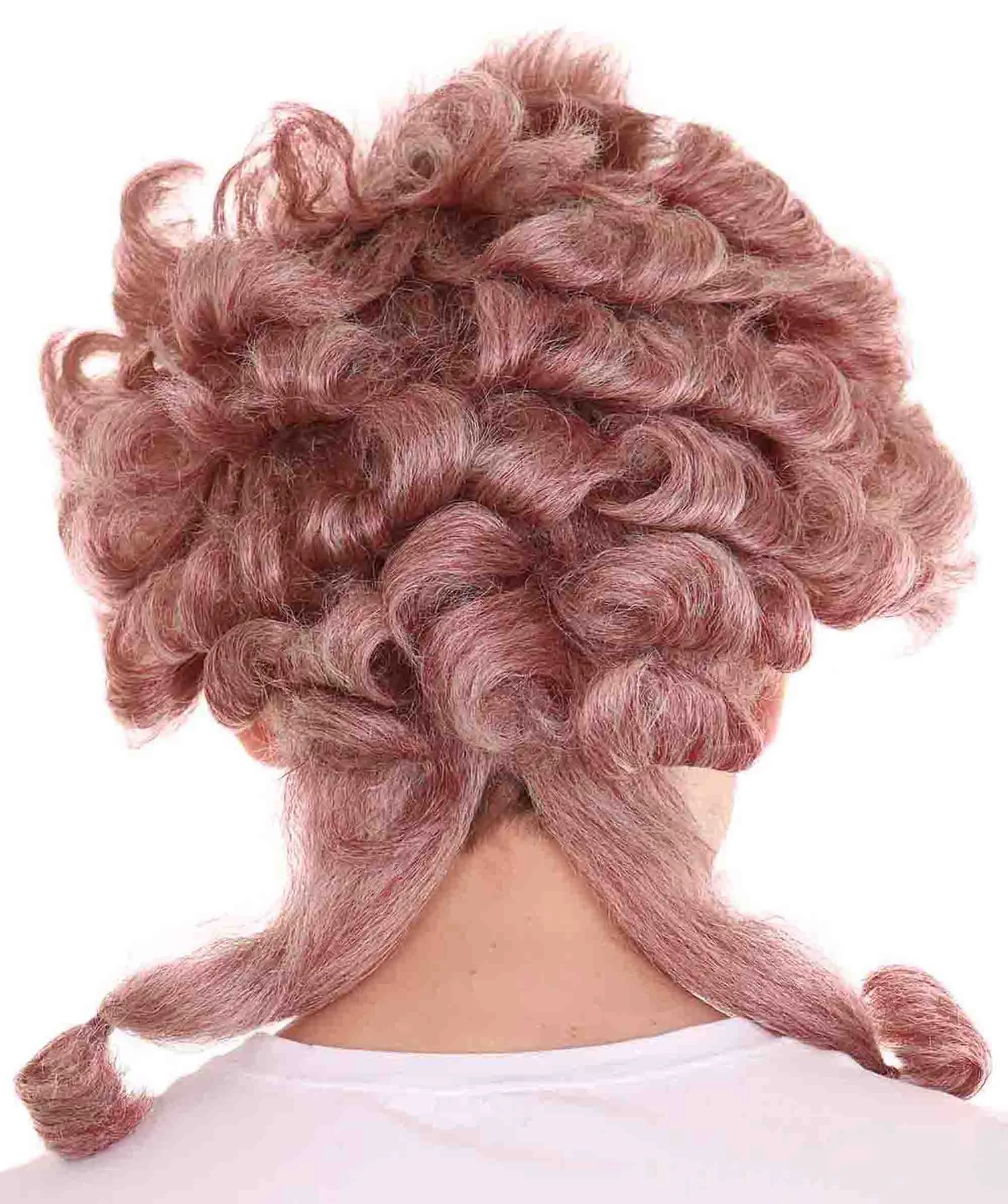 Colonial Curly Wigs | Mixed Color Historical Wigs | Premium Breathable Capless Cap