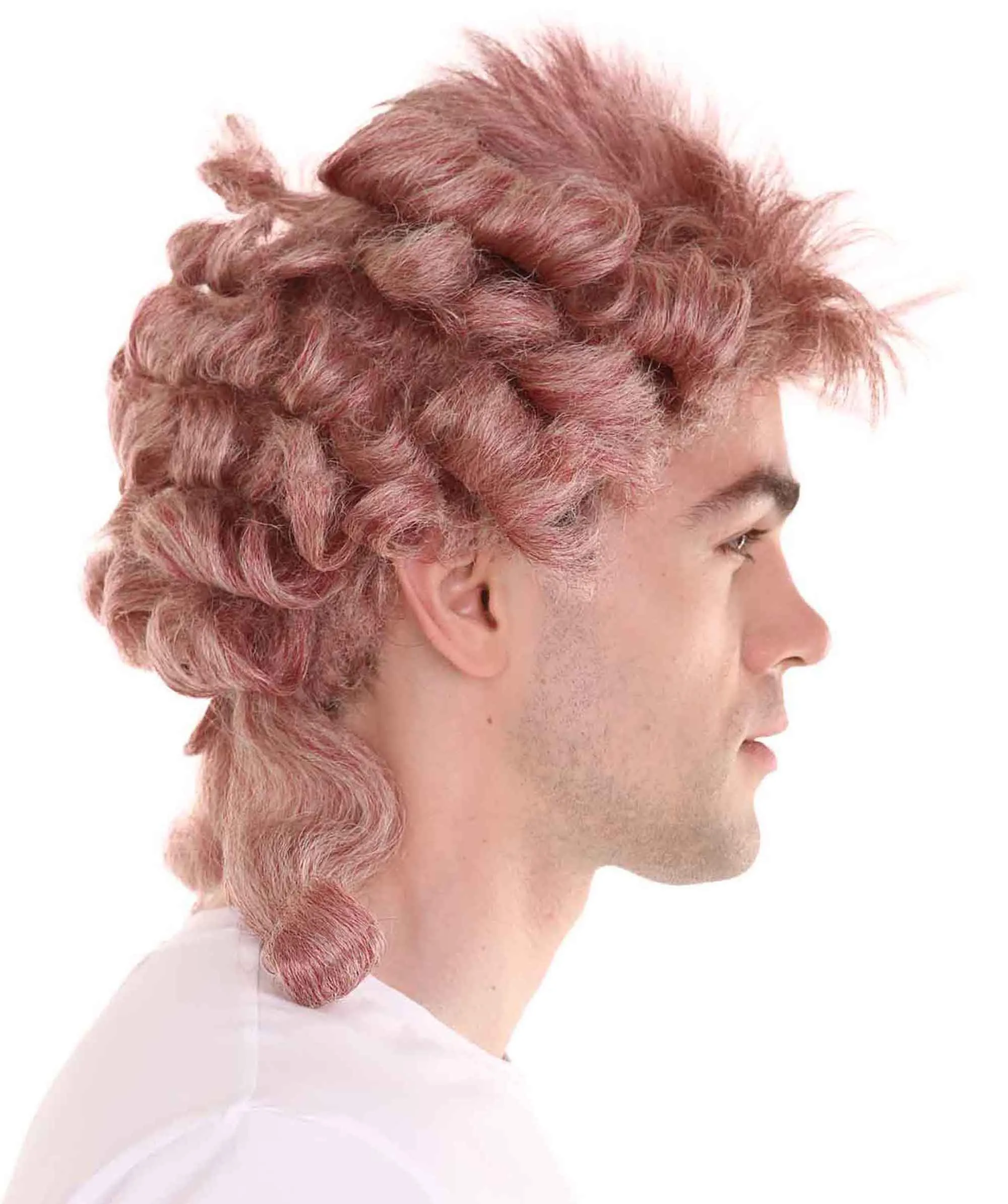 Colonial Curly Wigs | Mixed Color Historical Wigs | Premium Breathable Capless Cap