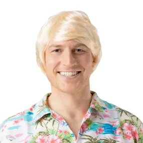 Cool Guy Wig Blonde Hawaiian Surfer Hair Beach Fancy Dress