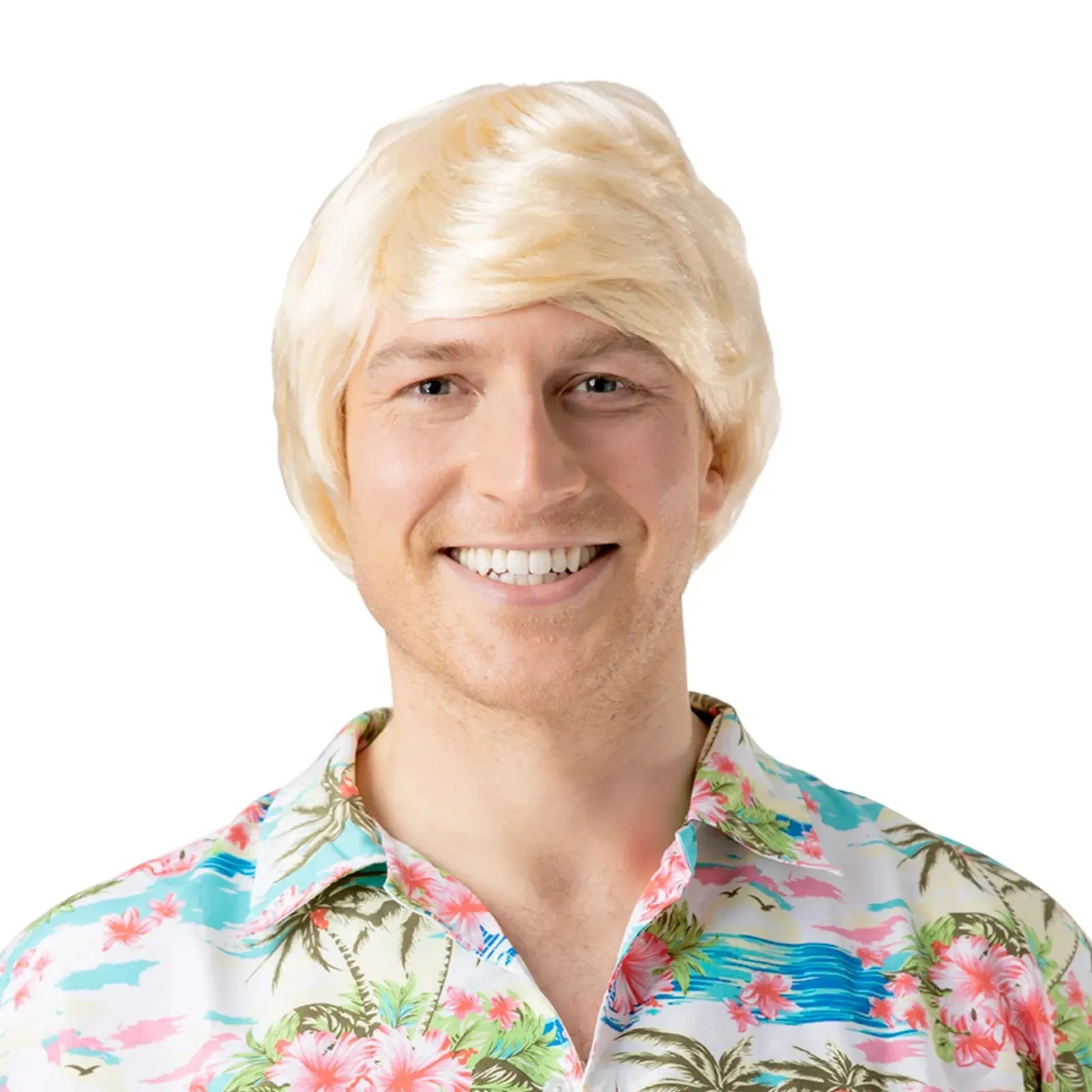 Cool Guy Wig Blonde Hawaiian Surfer Hair Beach Fancy Dress