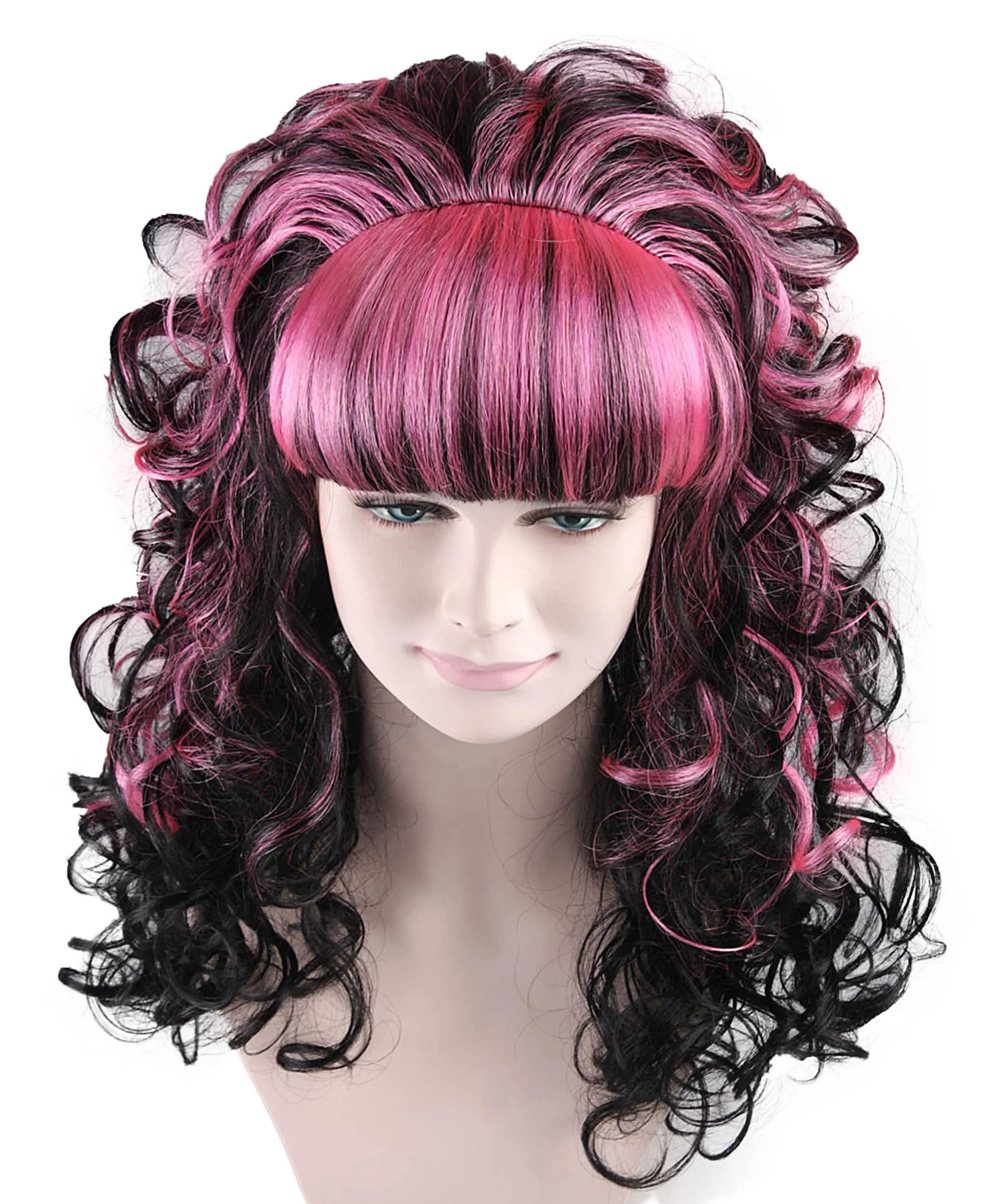 Cosplay Game Monster Black Pink | Womens Character Cosplay Halloween Wig | Premium Breathable Capless Cap