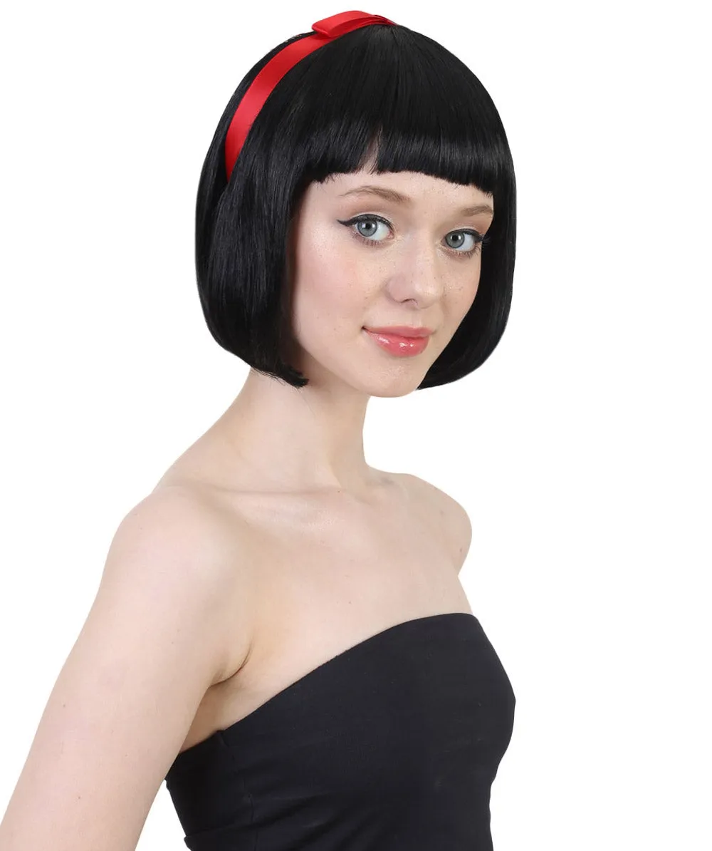Cosplay Princess Snow Wig | Black Character Cosplay Halloween Wig | Premium Breathable Capless Cap