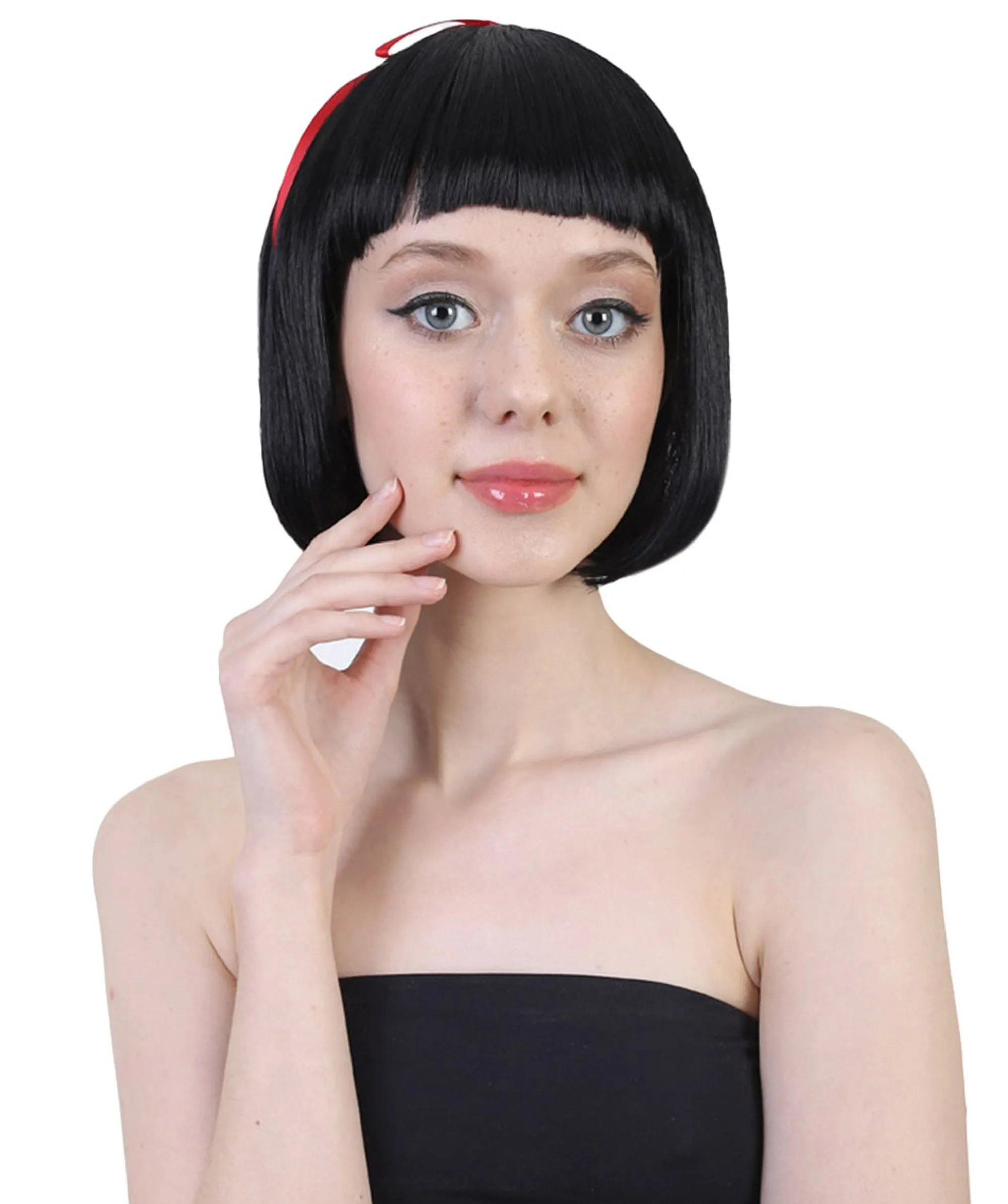 Cosplay Princess Snow Wig | Black Character Cosplay Halloween Wig | Premium Breathable Capless Cap