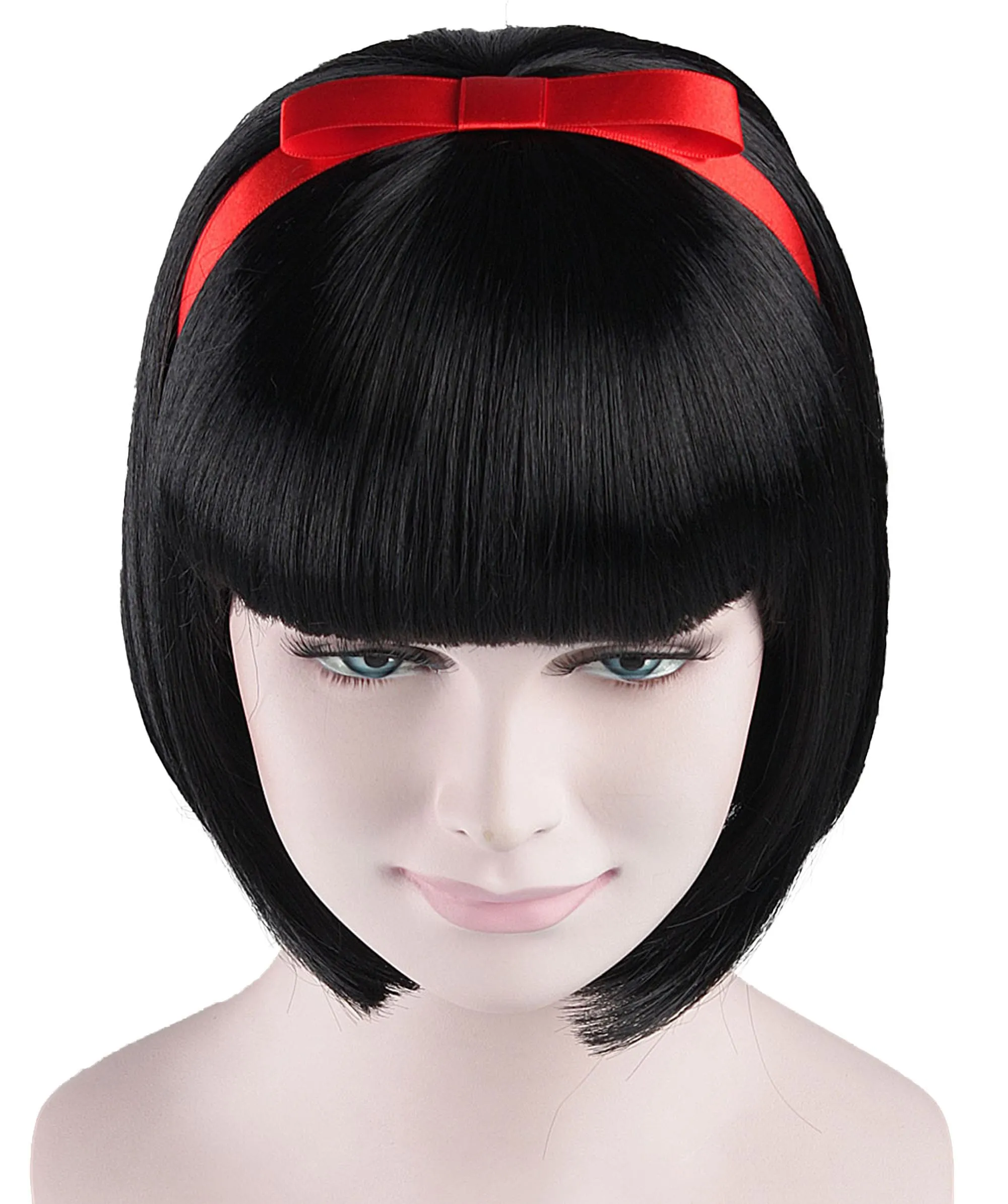 Cosplay Princess Snow Wig | Black Character Cosplay Halloween Wig | Premium Breathable Capless Cap