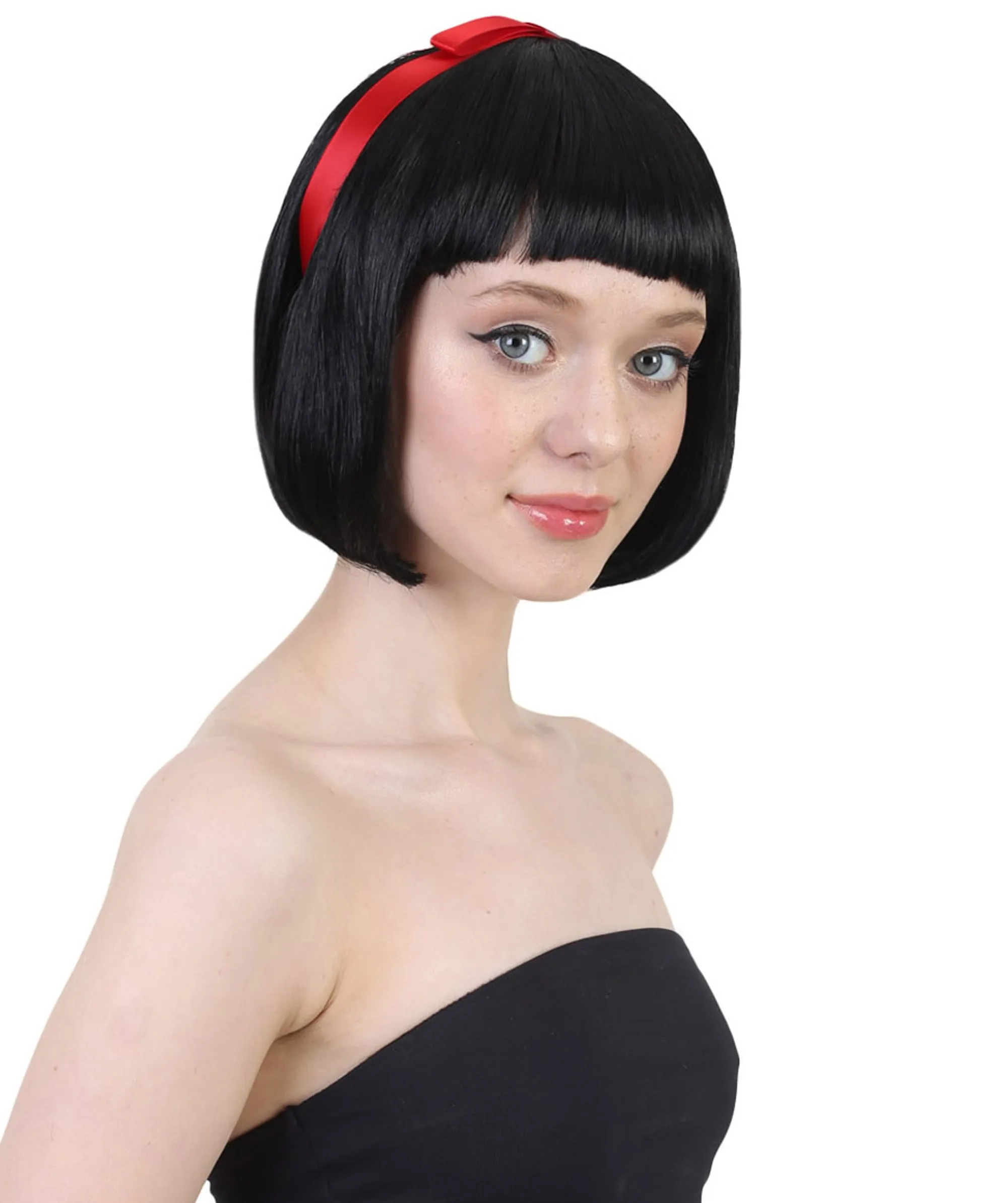 Cosplay Princess Snow Wig | Black Character Cosplay Halloween Wig | Premium Breathable Capless Cap