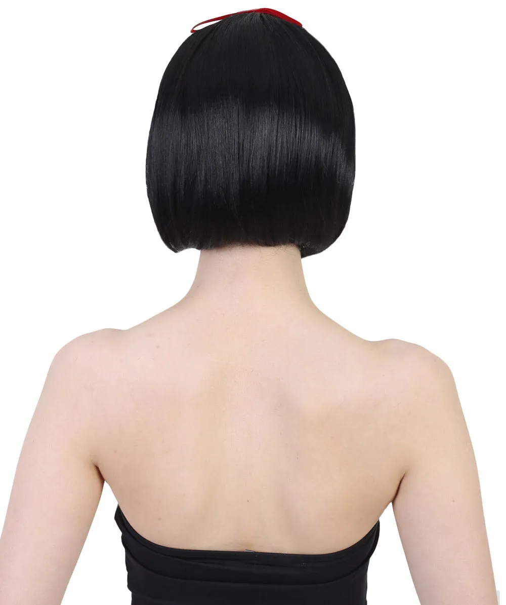 Cosplay Princess Snow Wig | Black Character Cosplay Halloween Wig | Premium Breathable Capless Cap