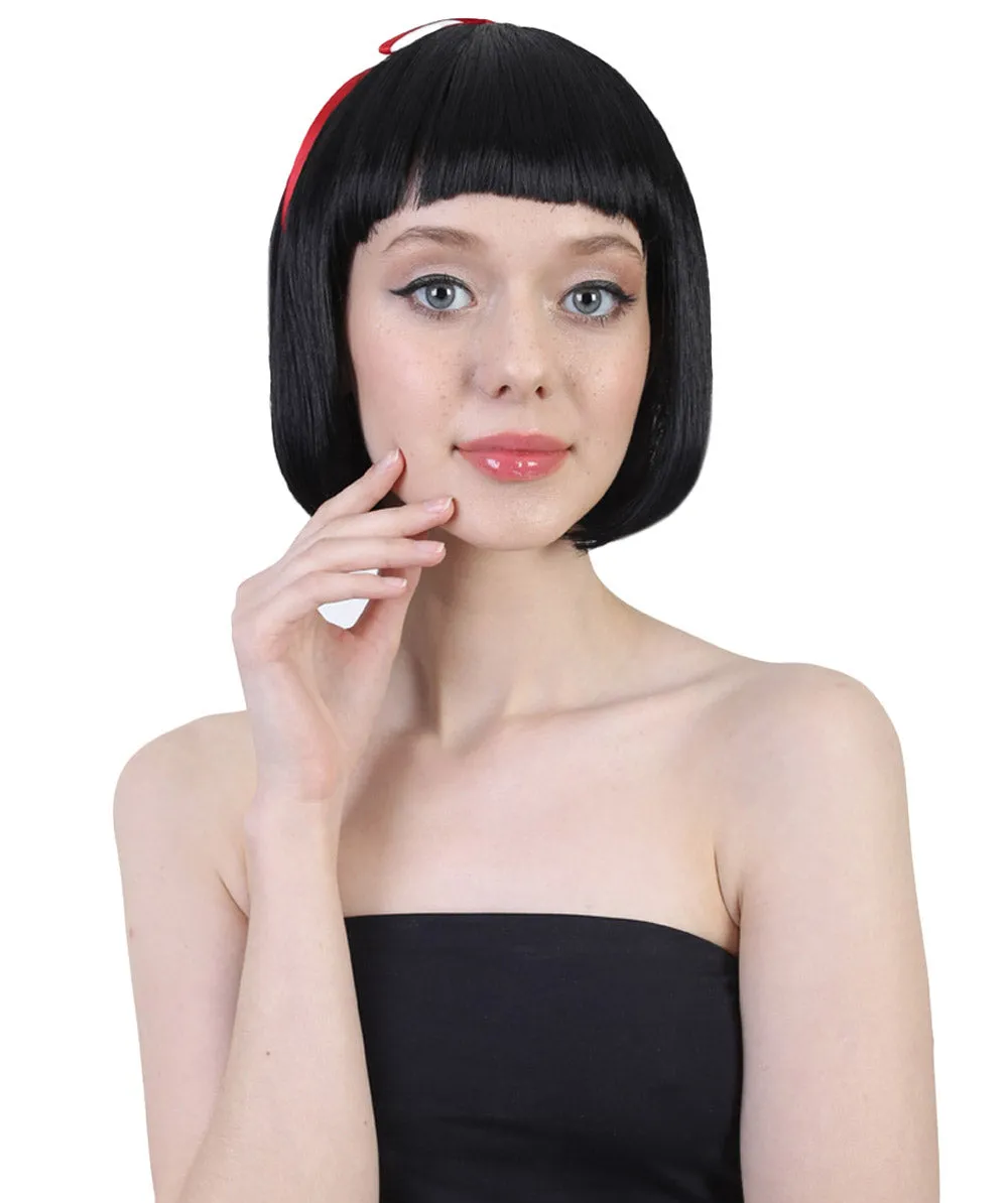 Cosplay Princess Snow Wig | Black Character Cosplay Halloween Wig | Premium Breathable Capless Cap