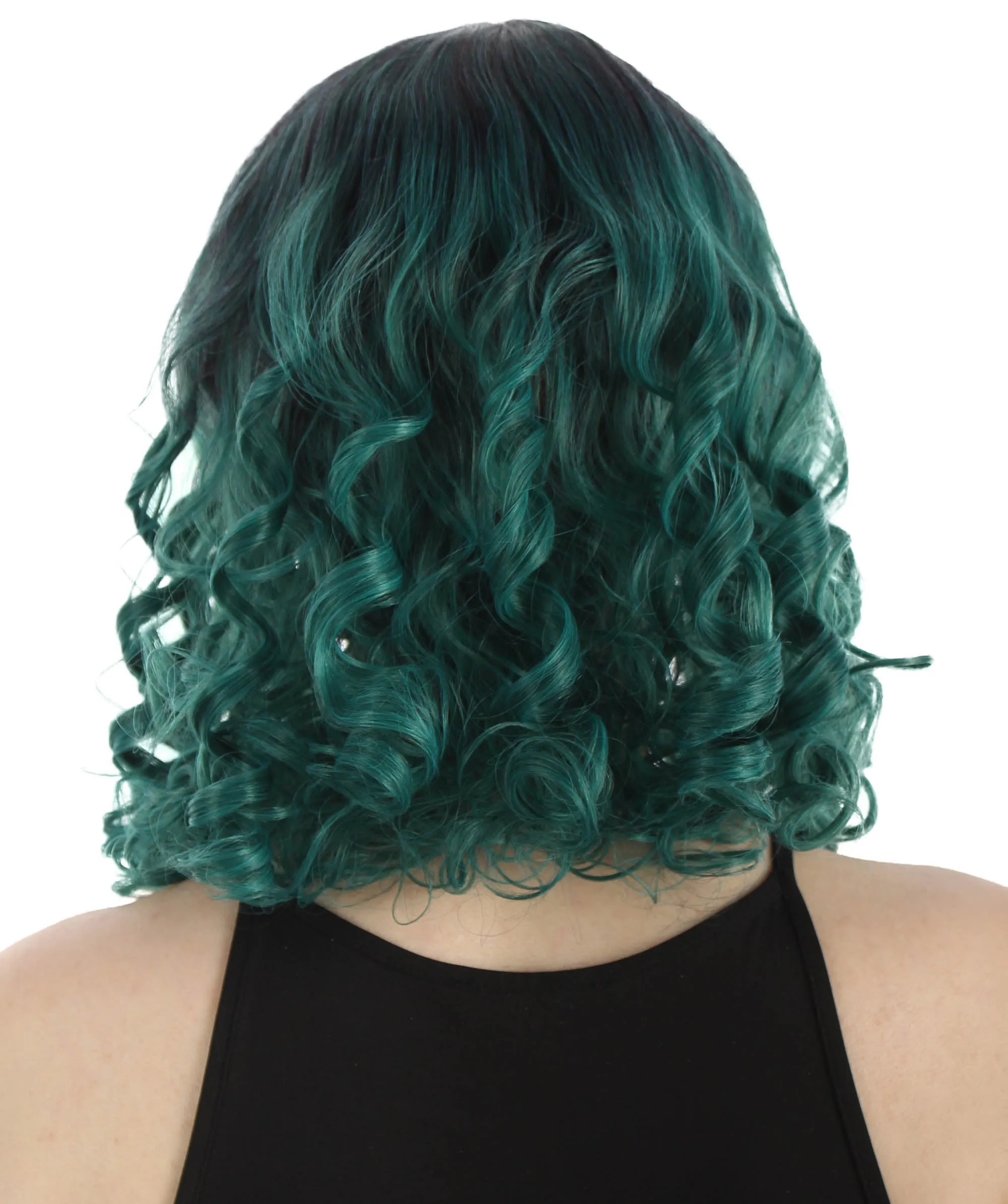 Curly Goldilocks Wig, Multi Color Synthetic Fiber Hair