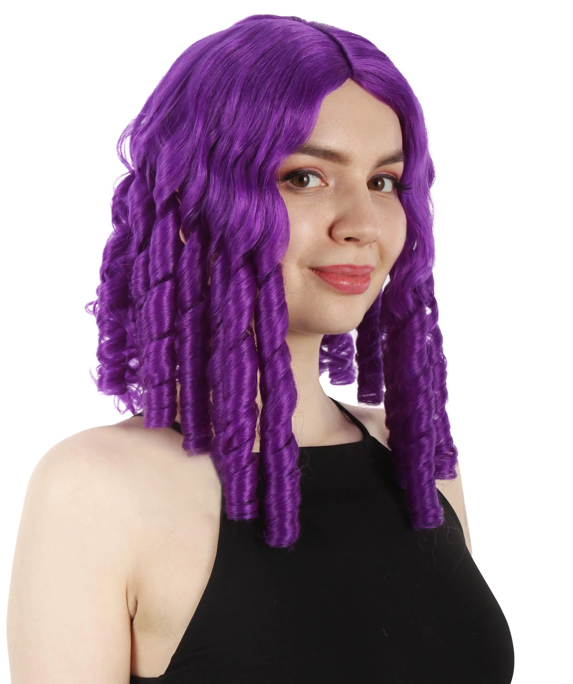 Curly Goldilocks Wig, Multi Color Synthetic Fiber Hair