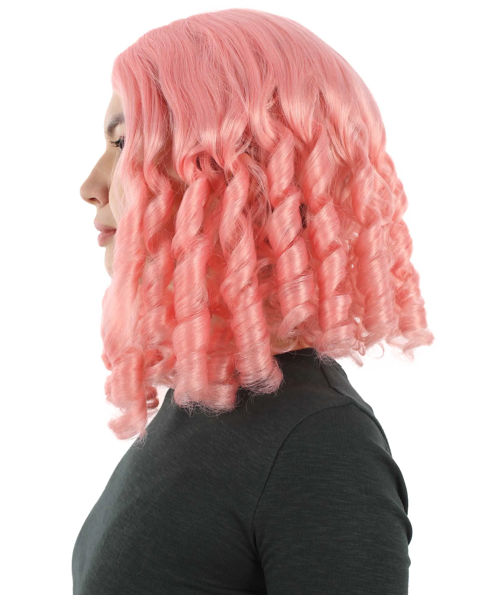 Curly Goldilocks Wig, Multi Color Synthetic Fiber Hair