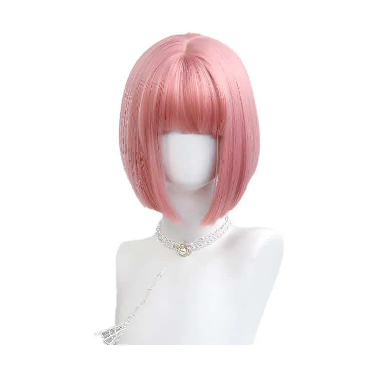 Cute Pink Bob Short Hair Wig