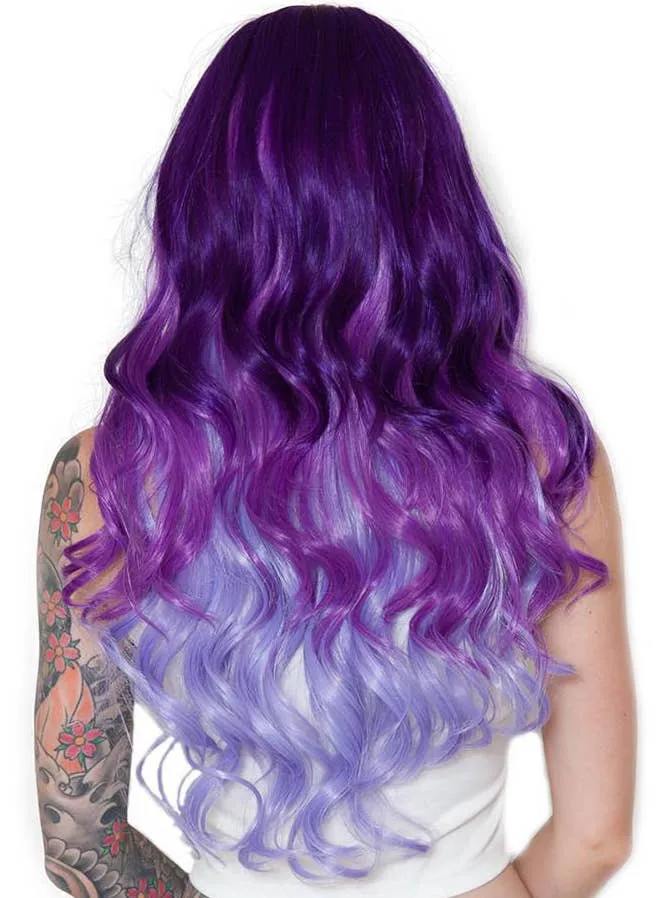 Deluxe Purple Possession Heat Resistant Long Curly Womens Wig