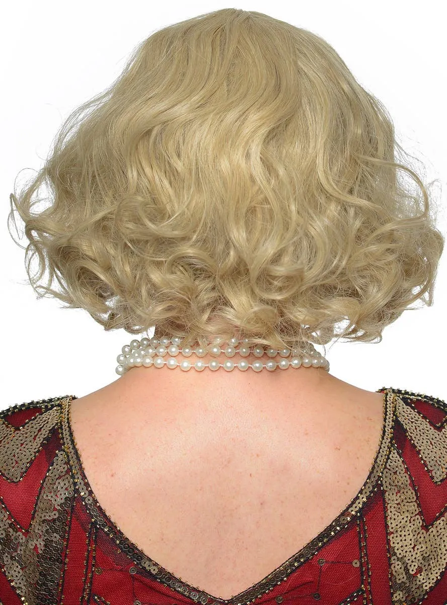 Deluxe Short Blonde 1930s Movie Star Womens Costume Wig