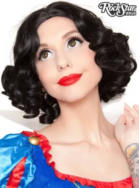 Deluxe Womens Short Black Snow White Costume Wig