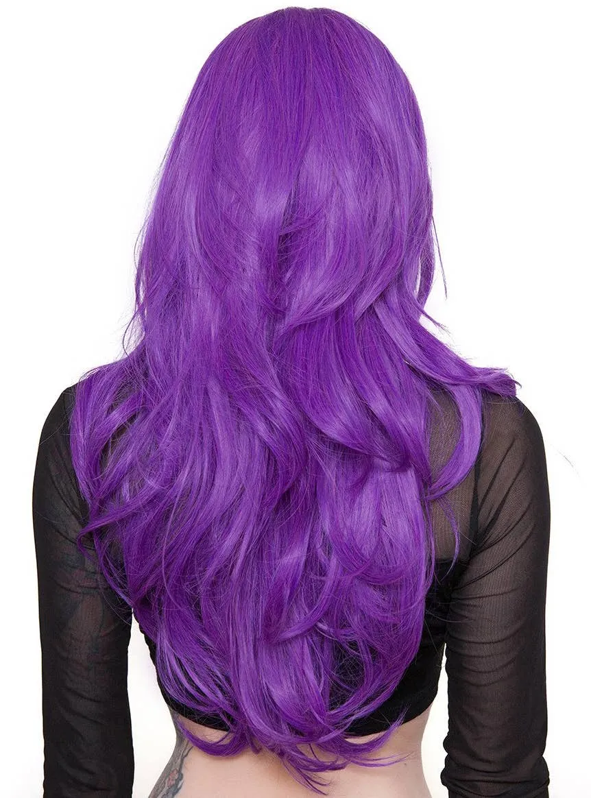 Deluxe Womens Uptown Girl Purple Heat Resistant Wig