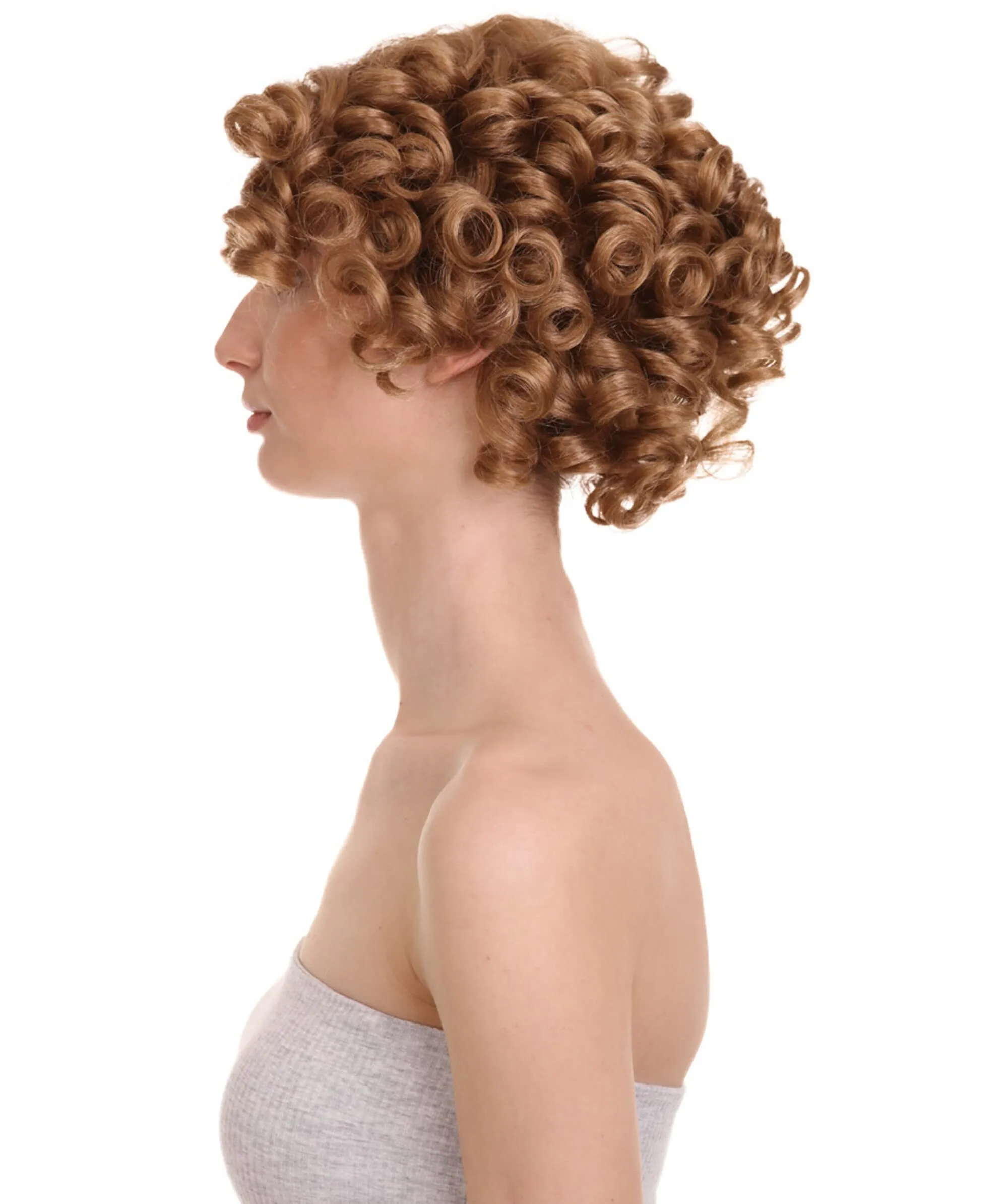 Doll Curly Womens Wig Collection | Character Cosplay Halloween Wig | Premium Breathable Capless Cap | HPO