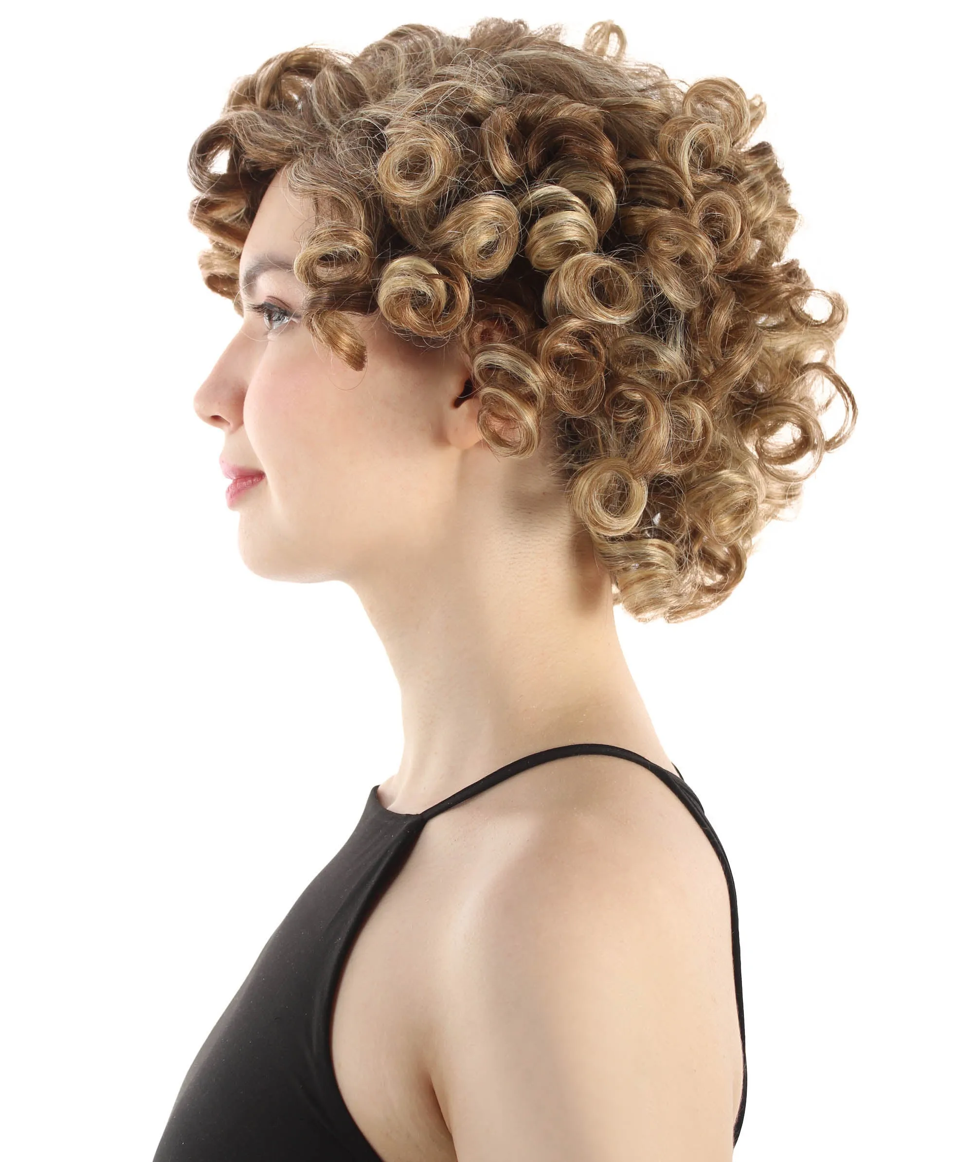 Doll Curly Womens Wig Collection | Character Cosplay Halloween Wig | Premium Breathable Capless Cap | HPO