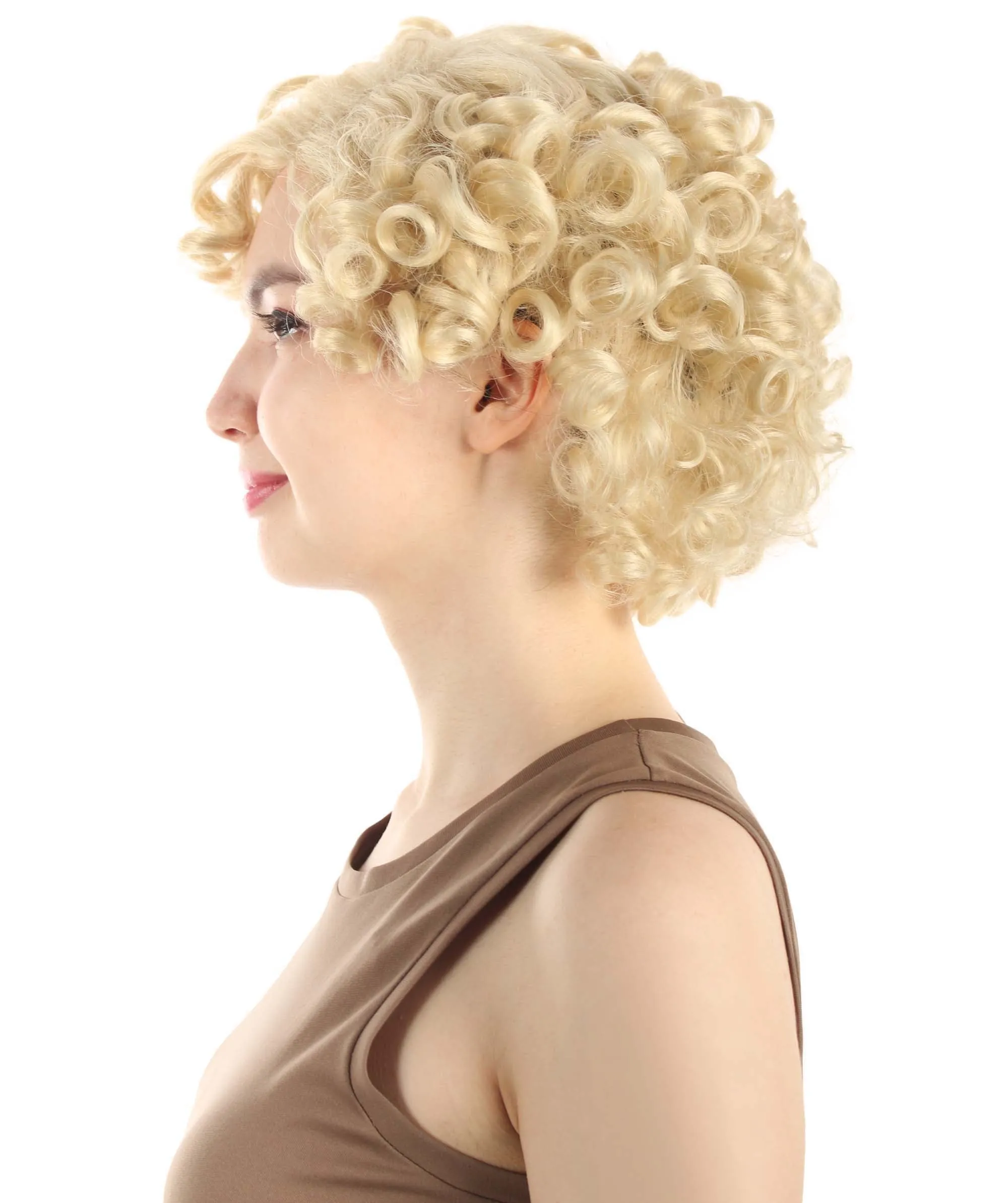 Doll Curly Womens Wig Collection | Character Cosplay Halloween Wig | Premium Breathable Capless Cap | HPO