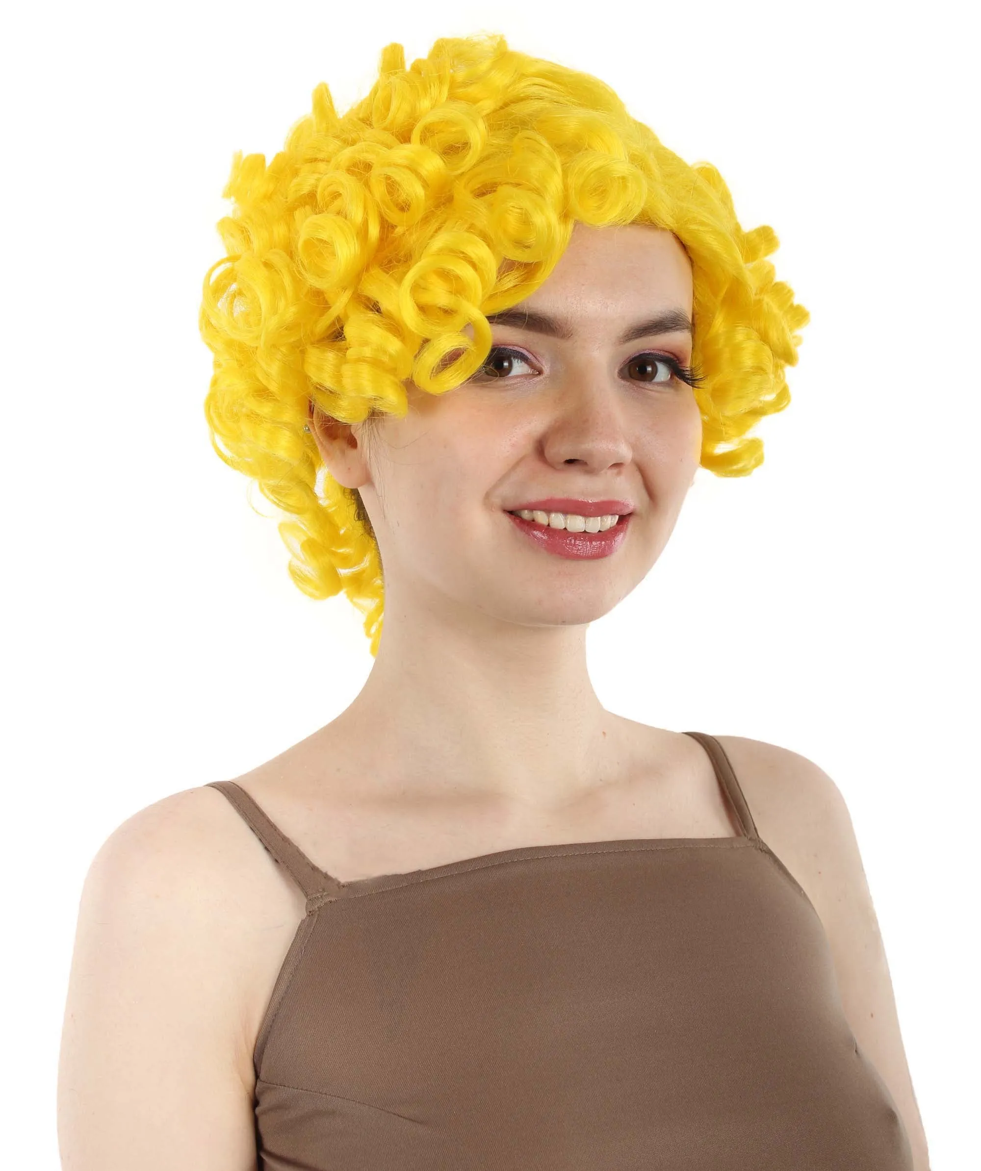 Doll Curly Womens Wig Collection | Character Cosplay Halloween Wig | Premium Breathable Capless Cap | HPO
