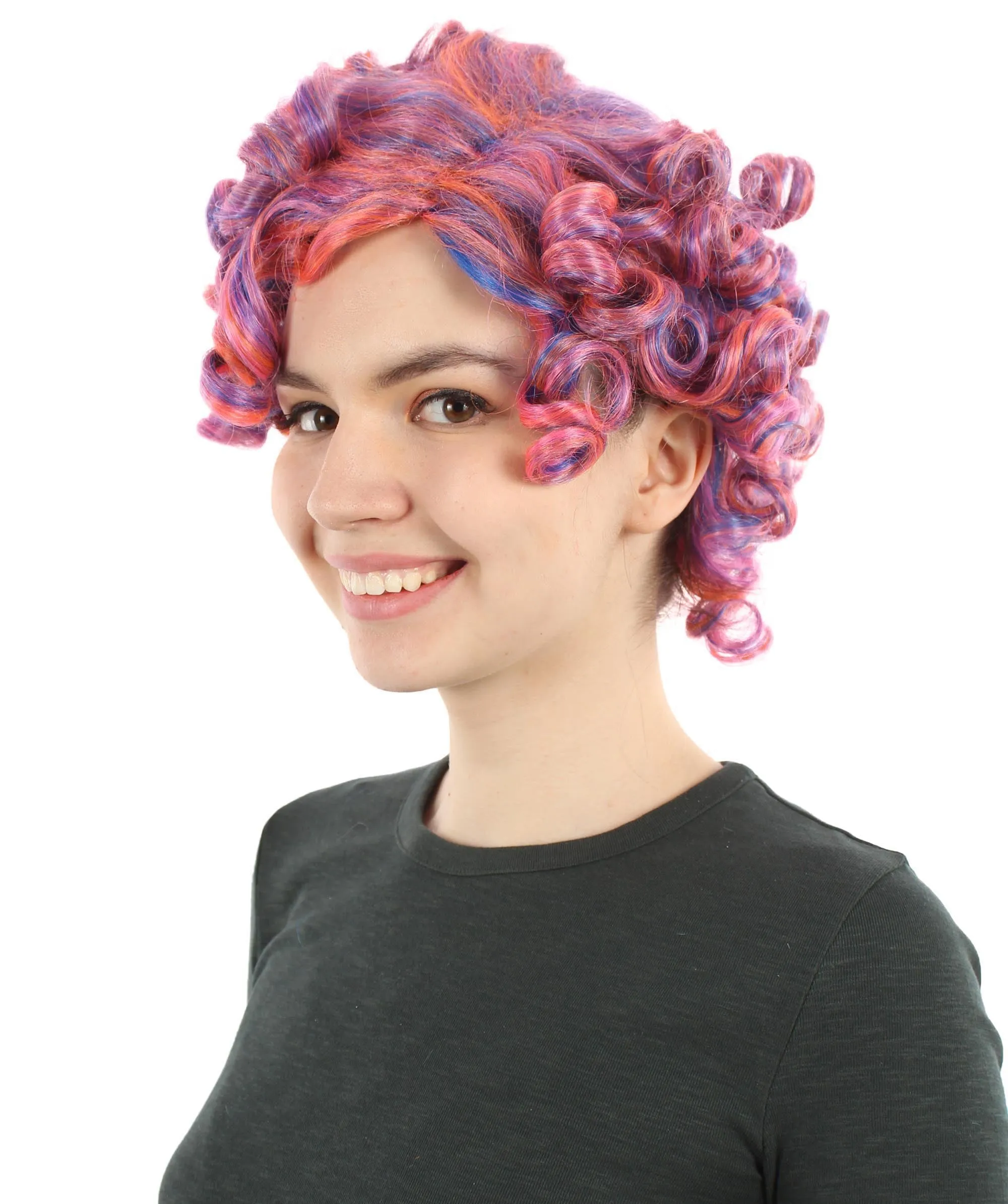 Doll Curly Womens Wig Collection | Character Cosplay Halloween Wig | Premium Breathable Capless Cap | HPO