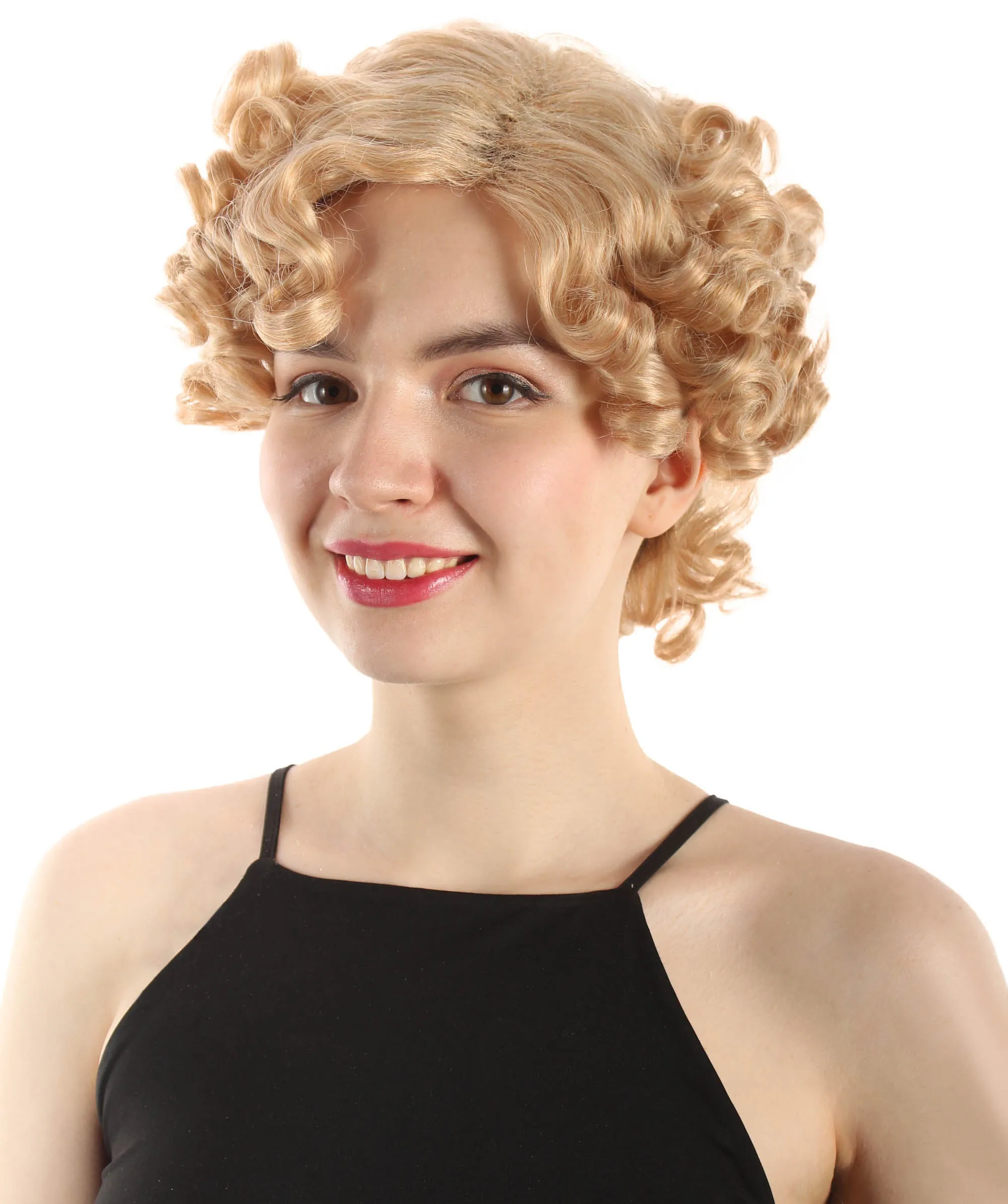 Doll Curly Womens Wig Collection | Character Cosplay Halloween Wig | Premium Breathable Capless Cap | HPO