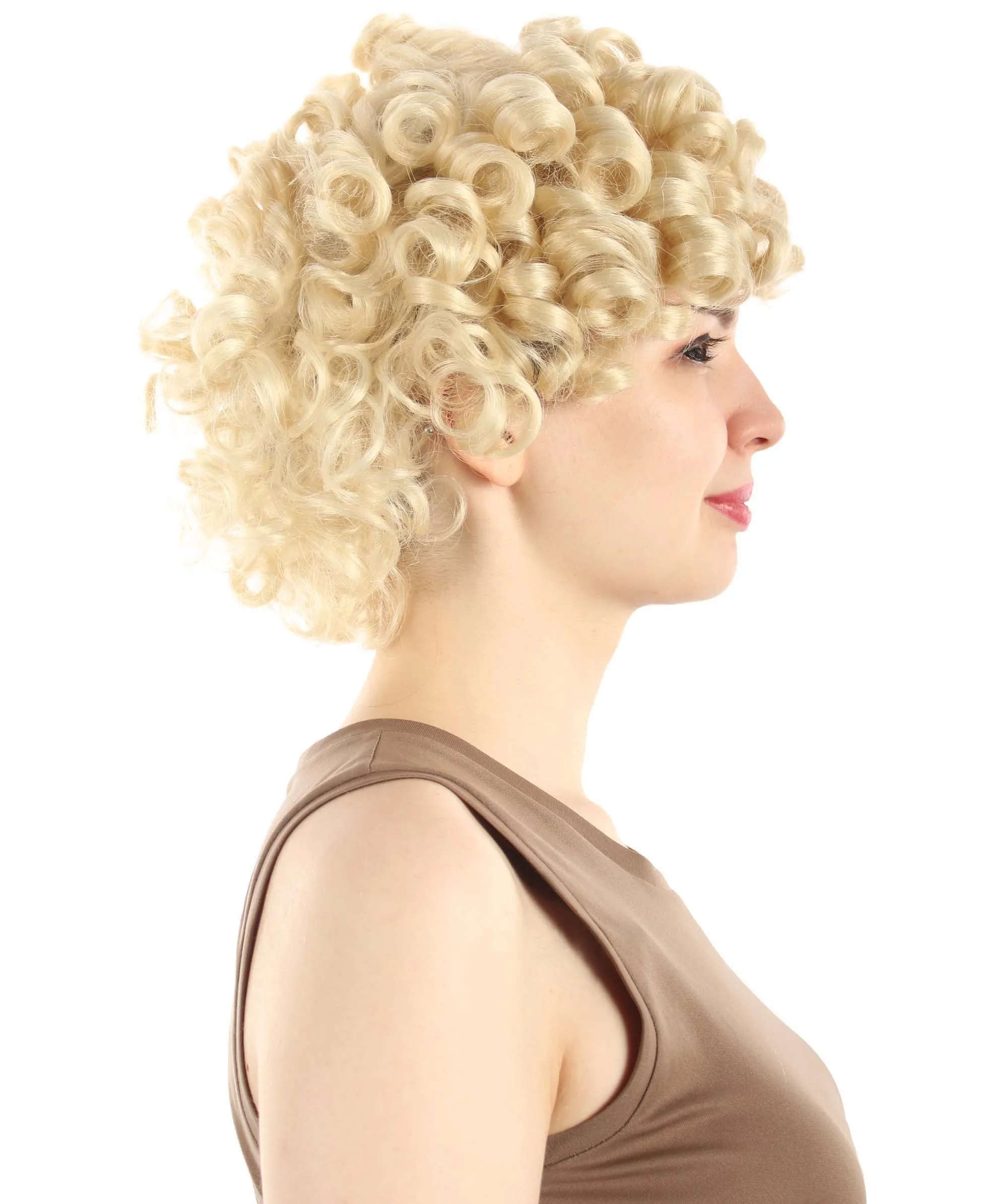 Doll Curly Womens Wig Collection | Character Cosplay Halloween Wig | Premium Breathable Capless Cap | HPO