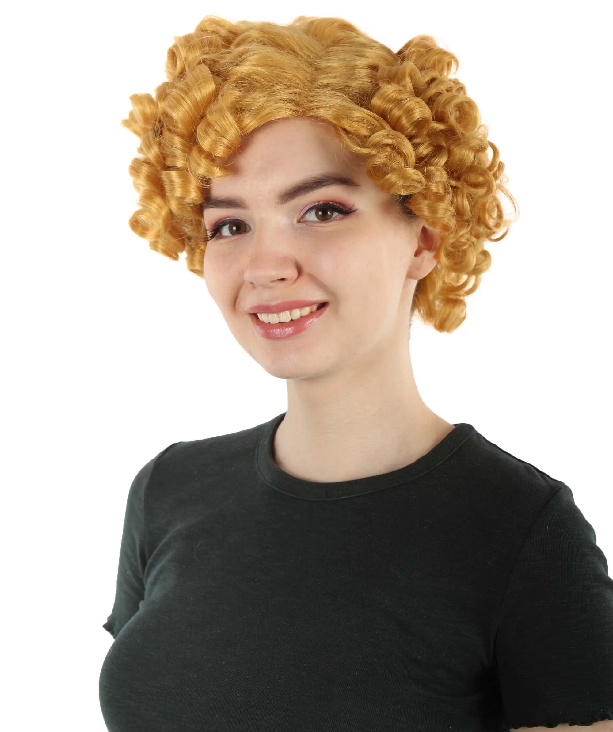 Doll Curly Womens Wig Collection | Character Cosplay Halloween Wig | Premium Breathable Capless Cap | HPO