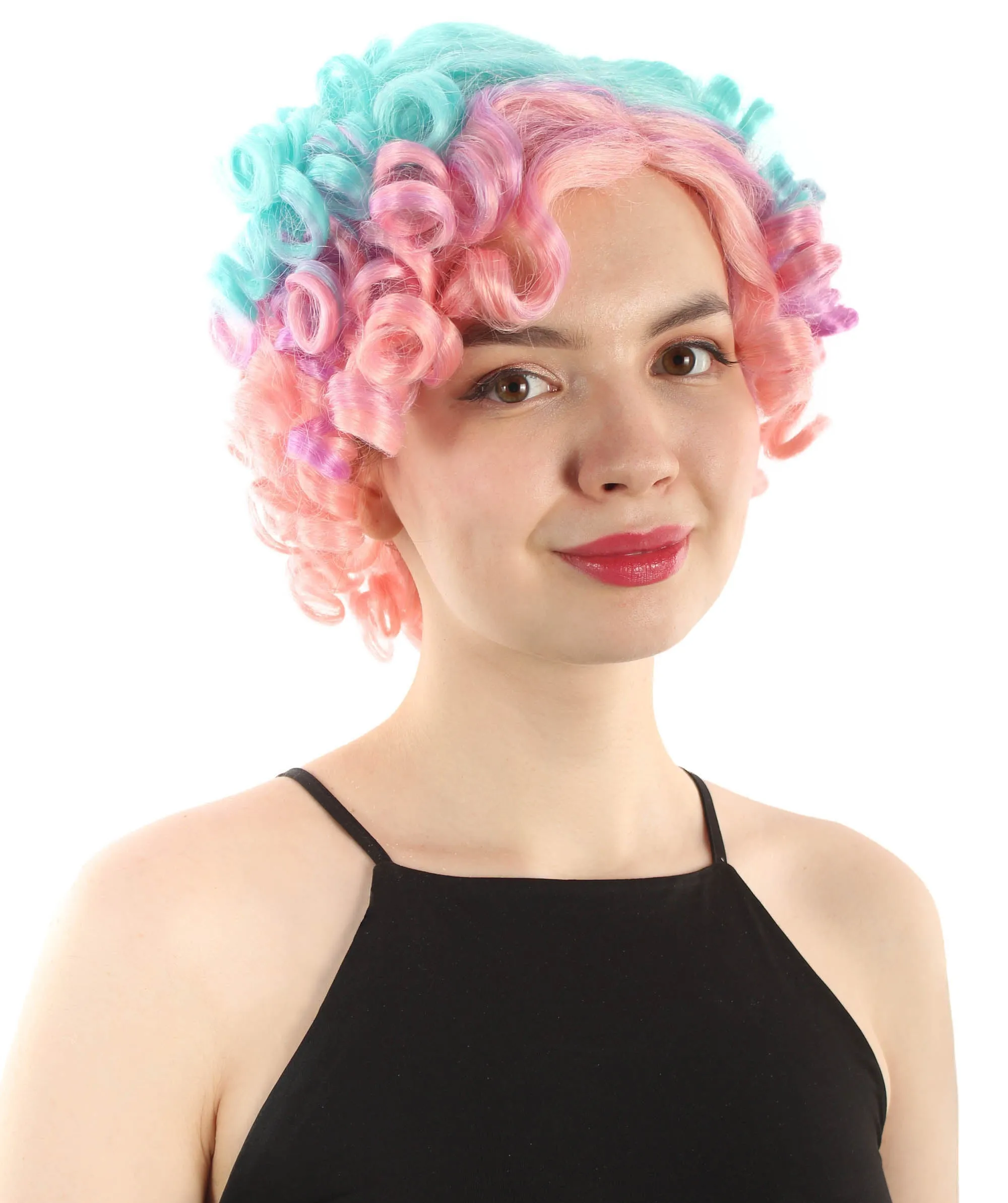 Doll Curly Womens Wig Collection | Character Cosplay Halloween Wig | Premium Breathable Capless Cap | HPO