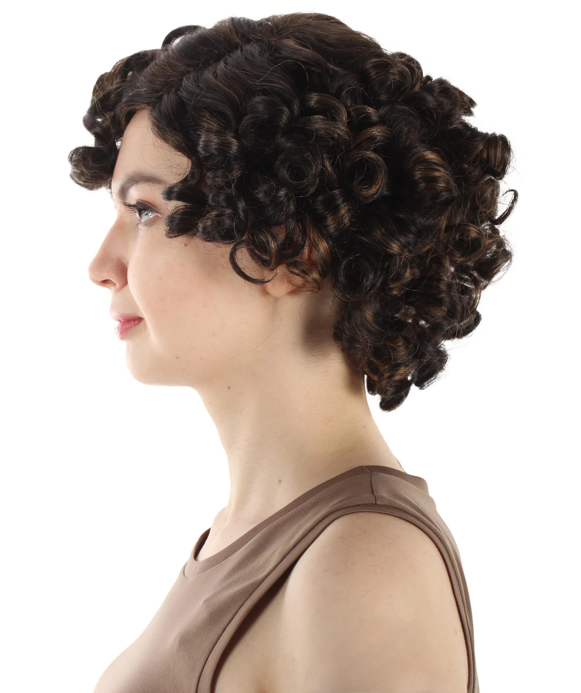 Doll Curly Womens Wig Collection | Character Cosplay Halloween Wig | Premium Breathable Capless Cap | HPO