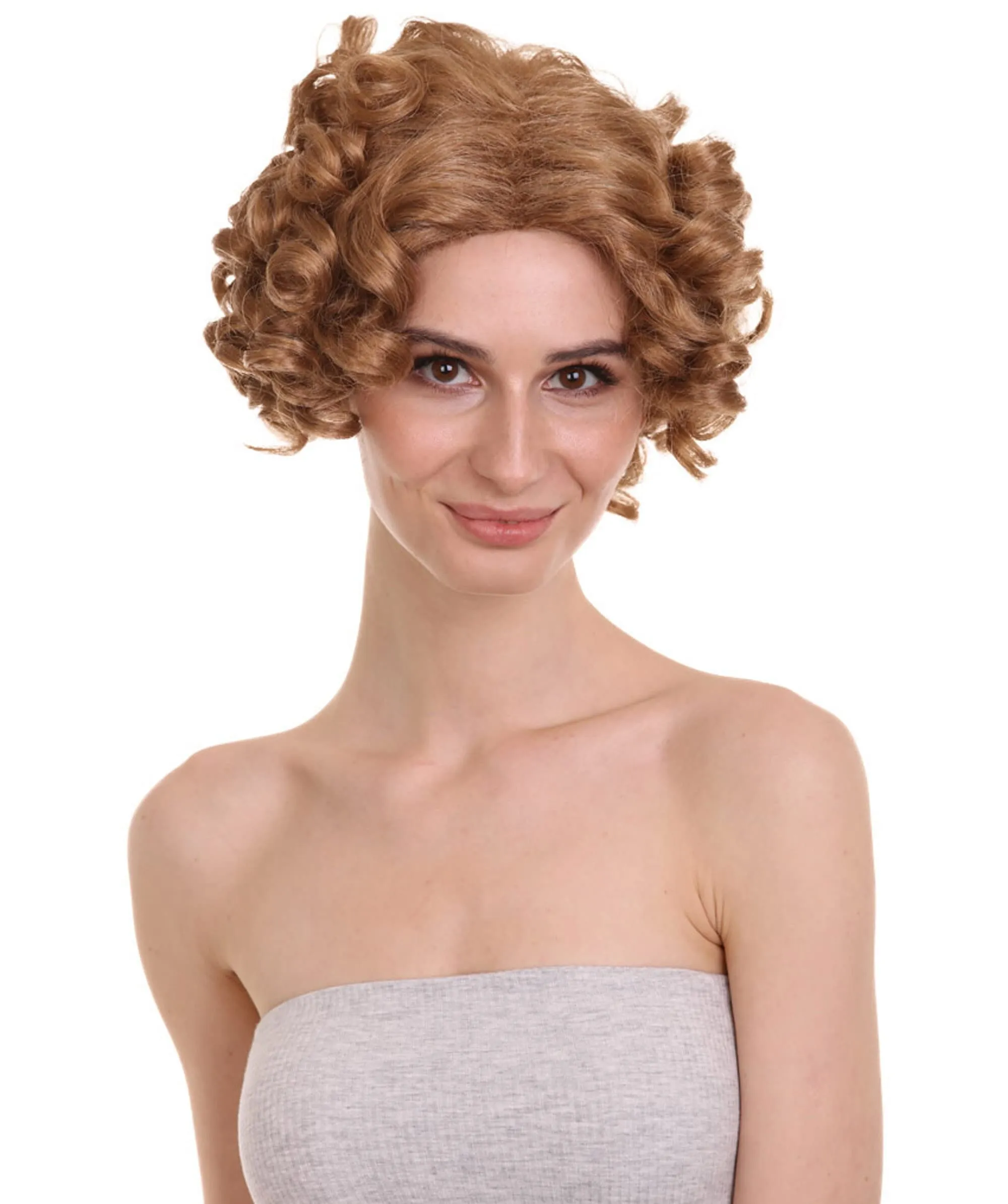 Doll Curly Womens Wig Collection | Character Cosplay Halloween Wig | Premium Breathable Capless Cap | HPO