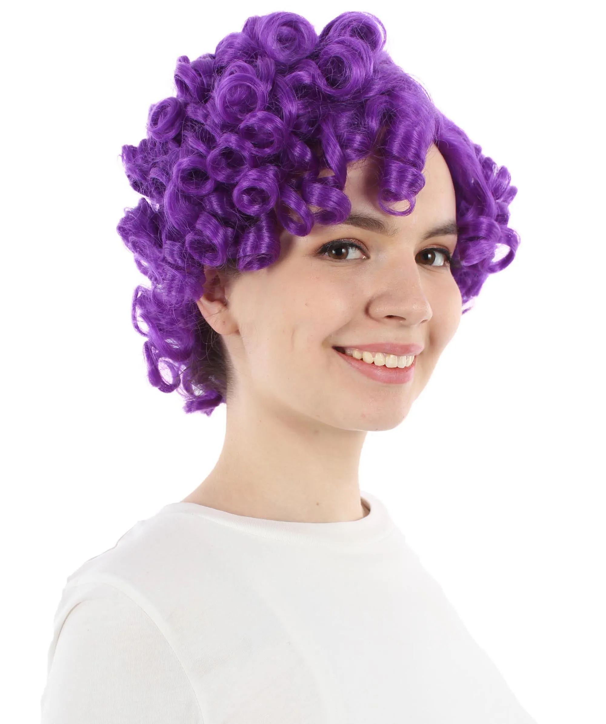 Doll Curly Womens Wig Collection | Character Cosplay Halloween Wig | Premium Breathable Capless Cap | HPO