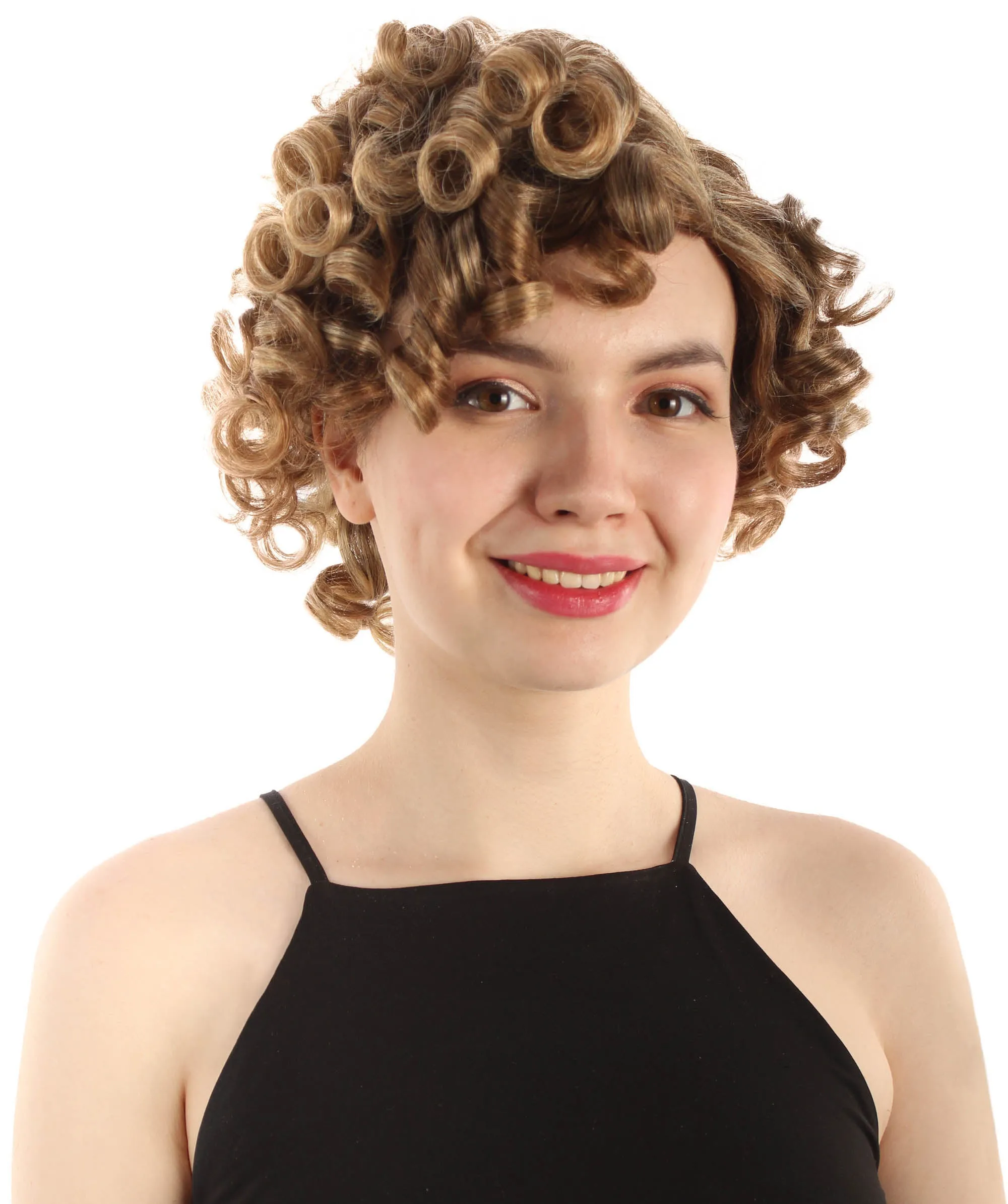 Doll Curly Womens Wig Collection | Character Cosplay Halloween Wig | Premium Breathable Capless Cap | HPO