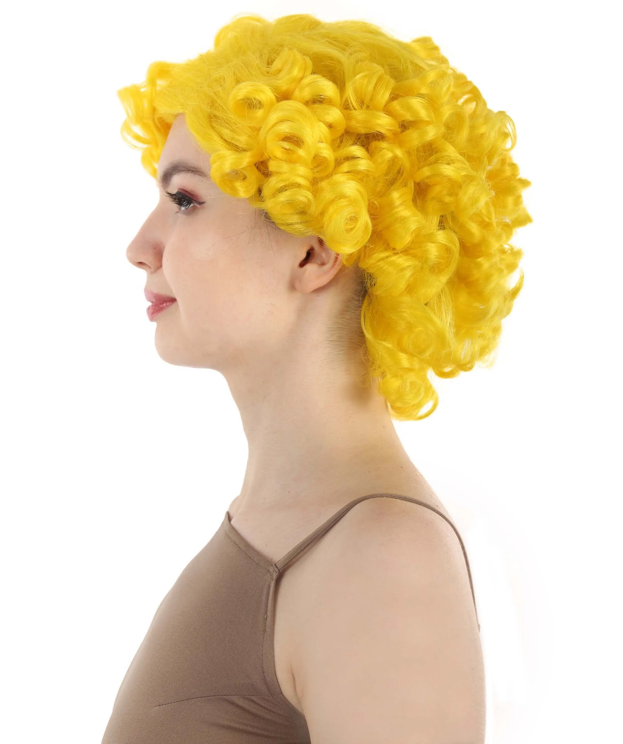 Doll Curly Womens Wig Collection | Character Cosplay Halloween Wig | Premium Breathable Capless Cap | HPO