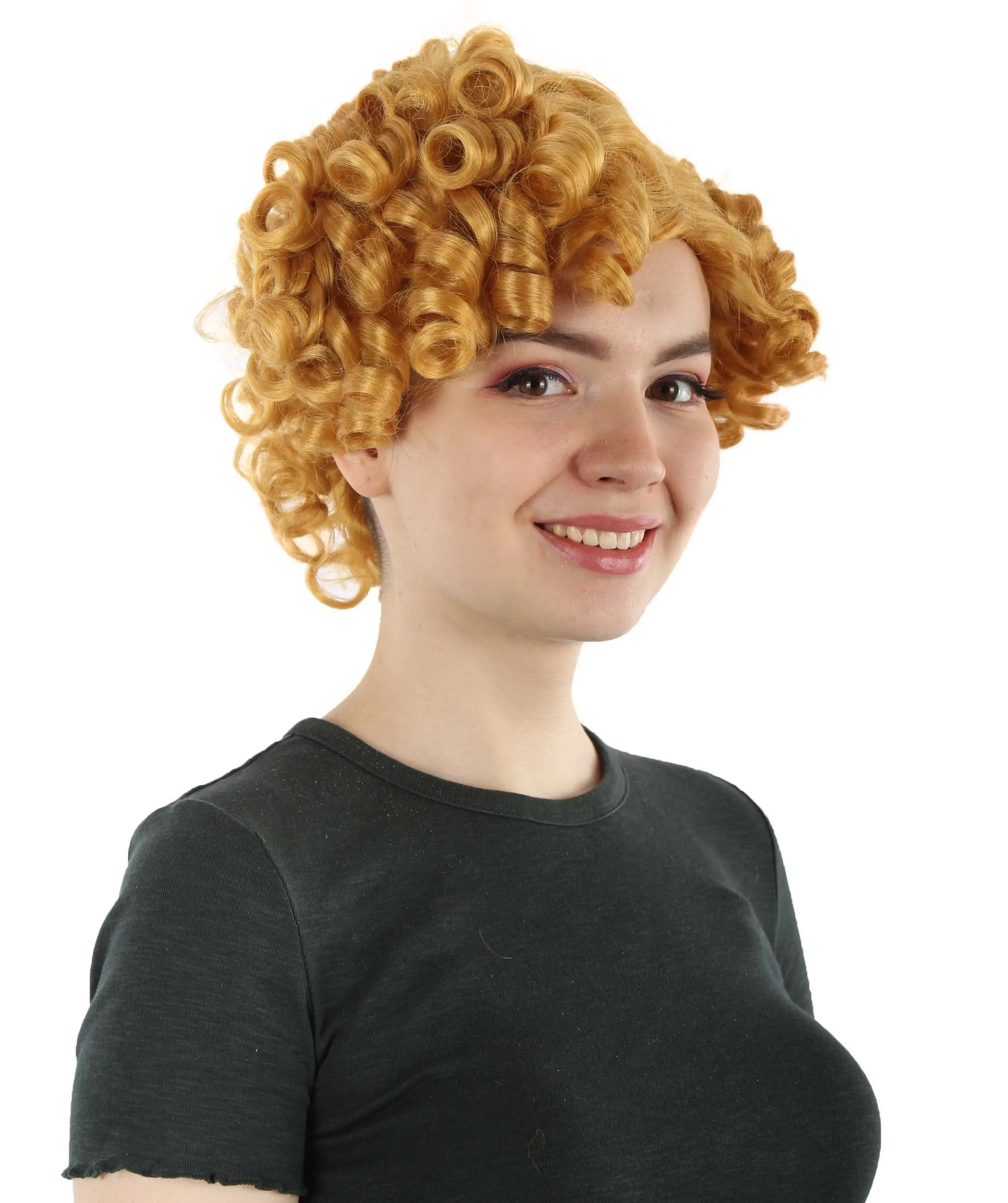 Doll Curly Womens Wig Collection | Character Cosplay Halloween Wig | Premium Breathable Capless Cap | HPO