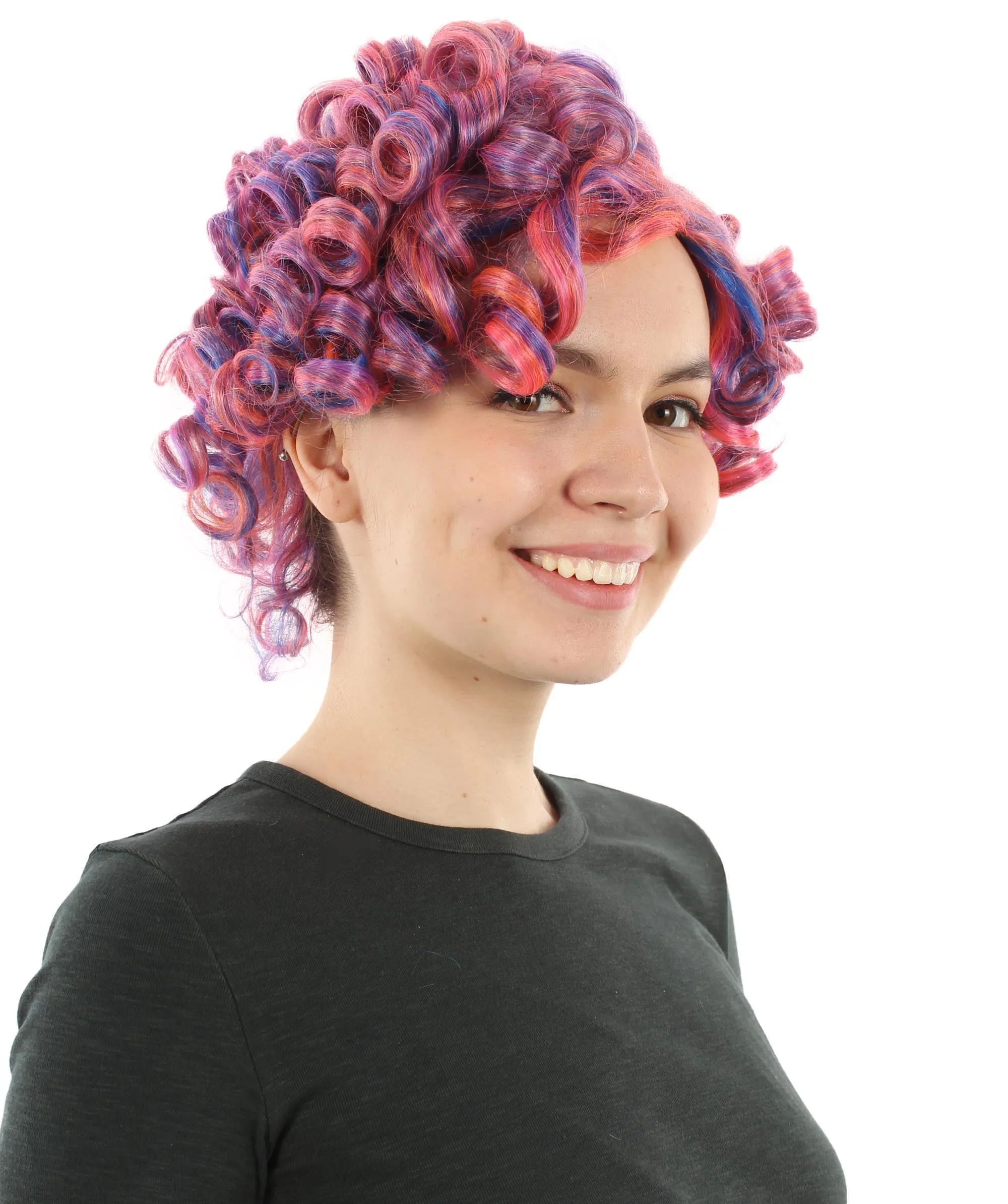 Doll Curly Womens Wig Collection | Character Cosplay Halloween Wig | Premium Breathable Capless Cap | HPO