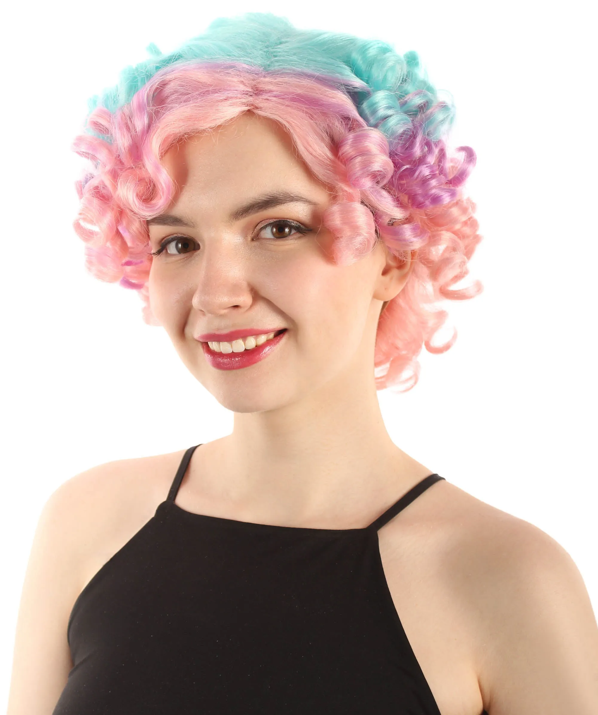 Doll Curly Womens Wig Collection | Character Cosplay Halloween Wig | Premium Breathable Capless Cap | HPO