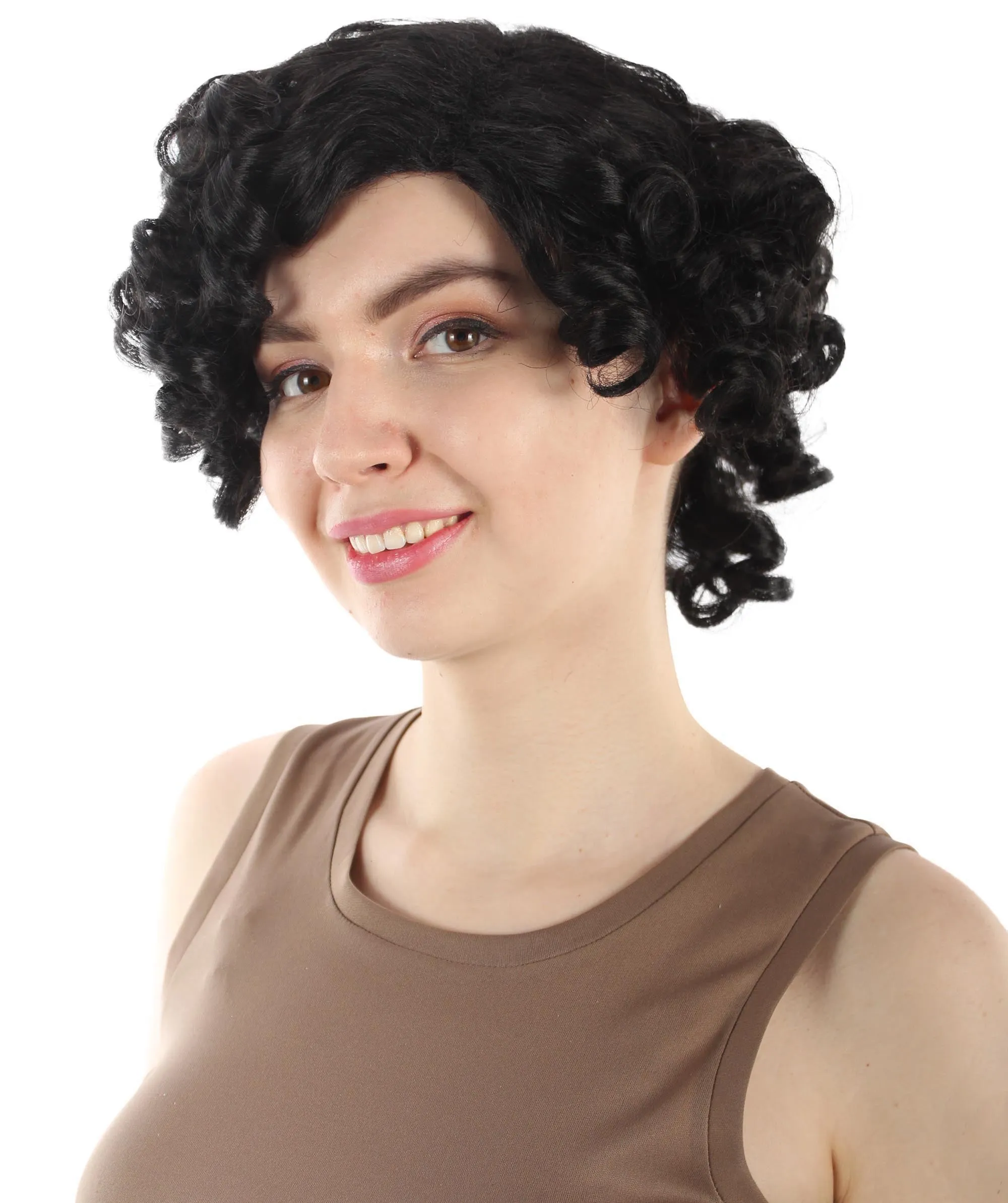 Doll Curly Womens Wig Collection | Character Cosplay Halloween Wig | Premium Breathable Capless Cap | HPO