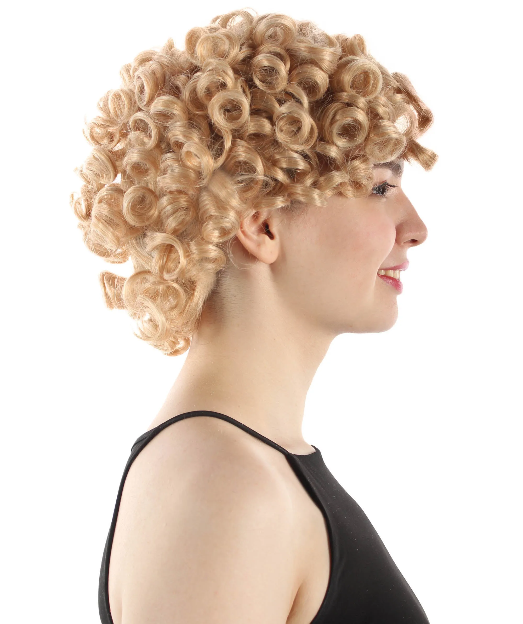 Doll Curly Womens Wig Collection | Character Cosplay Halloween Wig | Premium Breathable Capless Cap | HPO